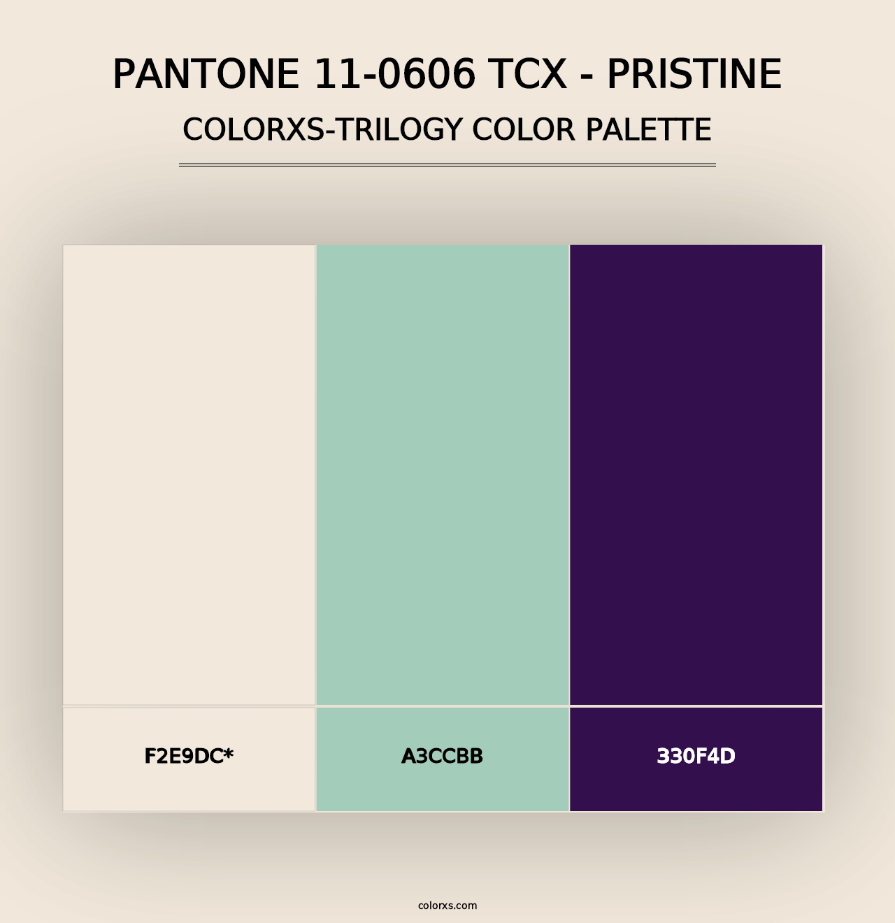 PANTONE 11-0606 TCX - Pristine - Colorxs Trilogy Palette