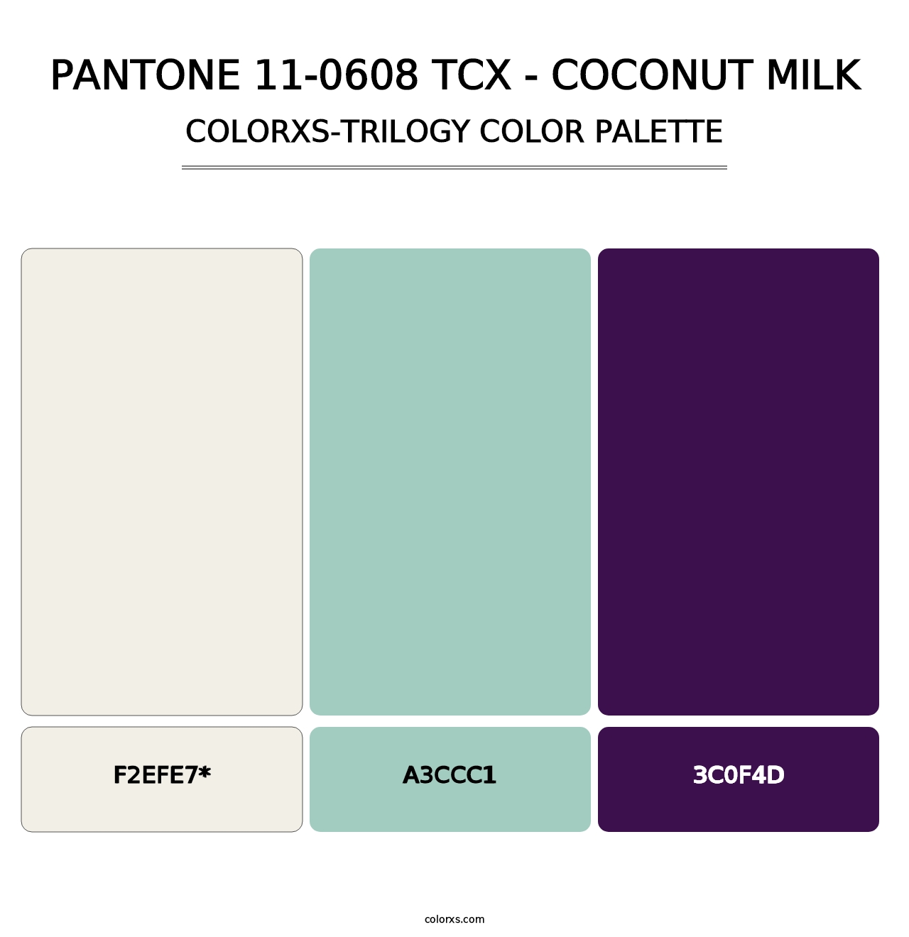 PANTONE 11-0608 TCX - Coconut Milk - Colorxs Trilogy Palette