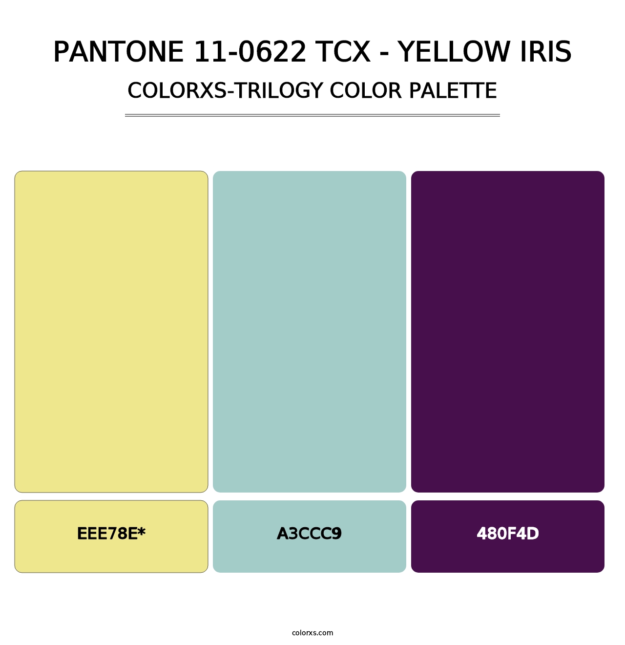 PANTONE 11-0622 TCX - Yellow Iris - Colorxs Trilogy Palette