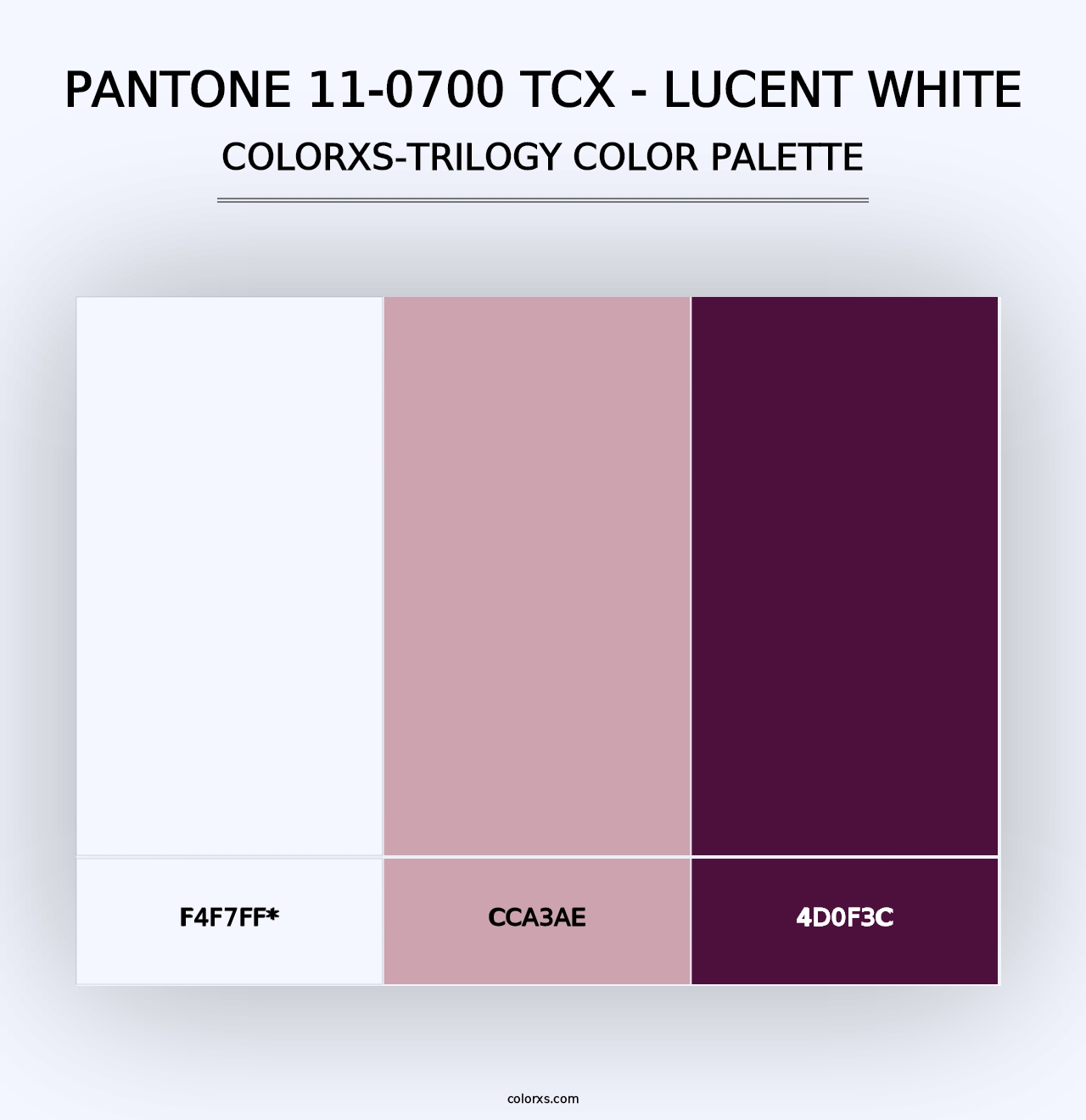 PANTONE 11-0700 TCX - Lucent White - Colorxs Trilogy Palette