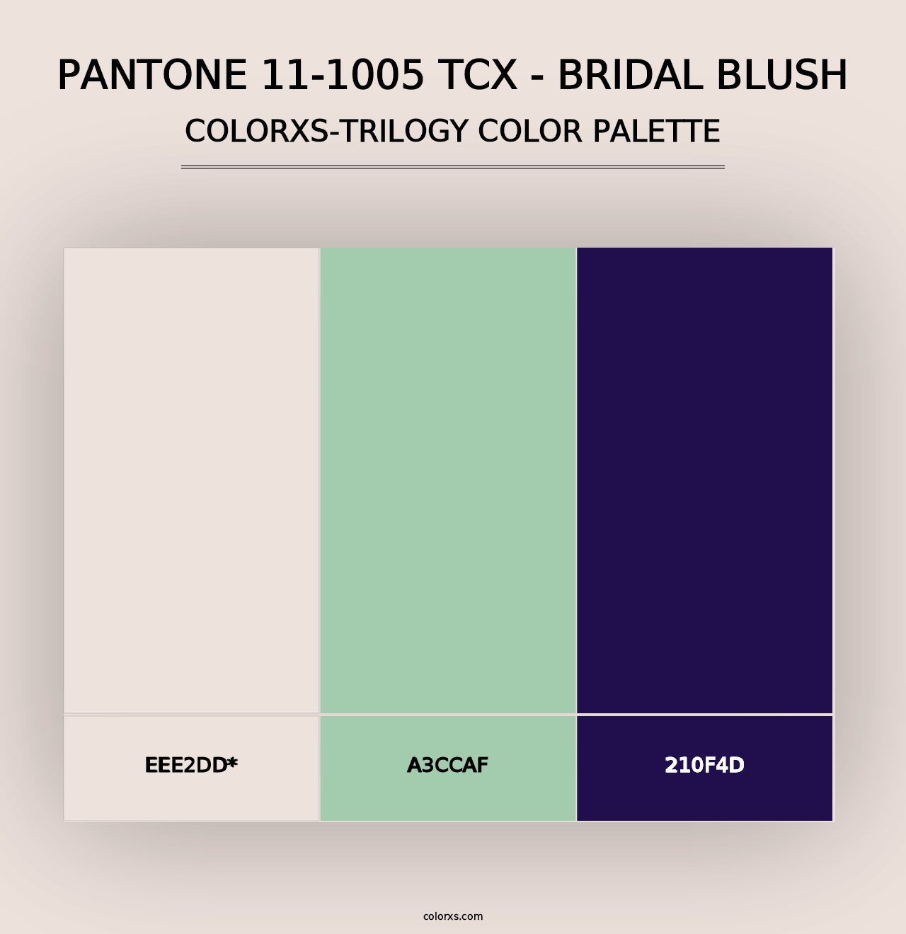 PANTONE 11-1005 TCX - Bridal Blush - Colorxs Trilogy Palette