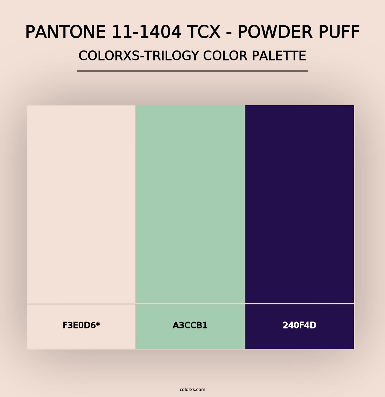 PANTONE 11-1404 TCX - Powder Puff - Colorxs Trilogy Palette