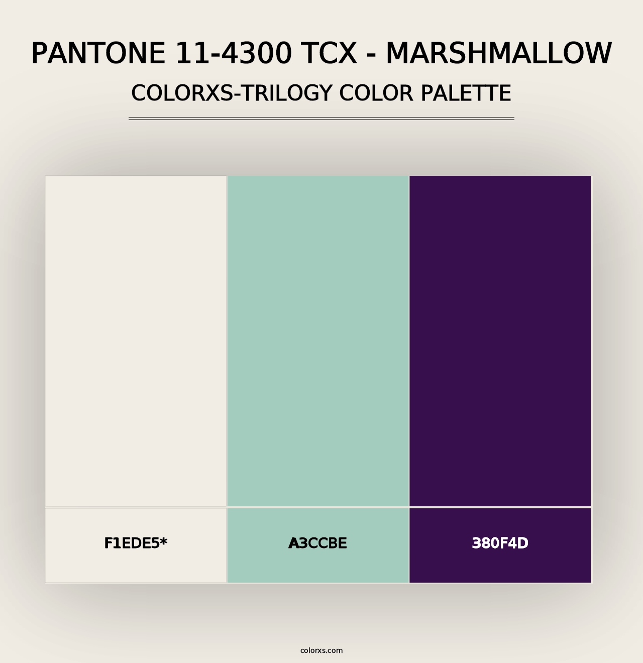 PANTONE 11-4300 TCX - Marshmallow - Colorxs Trilogy Palette