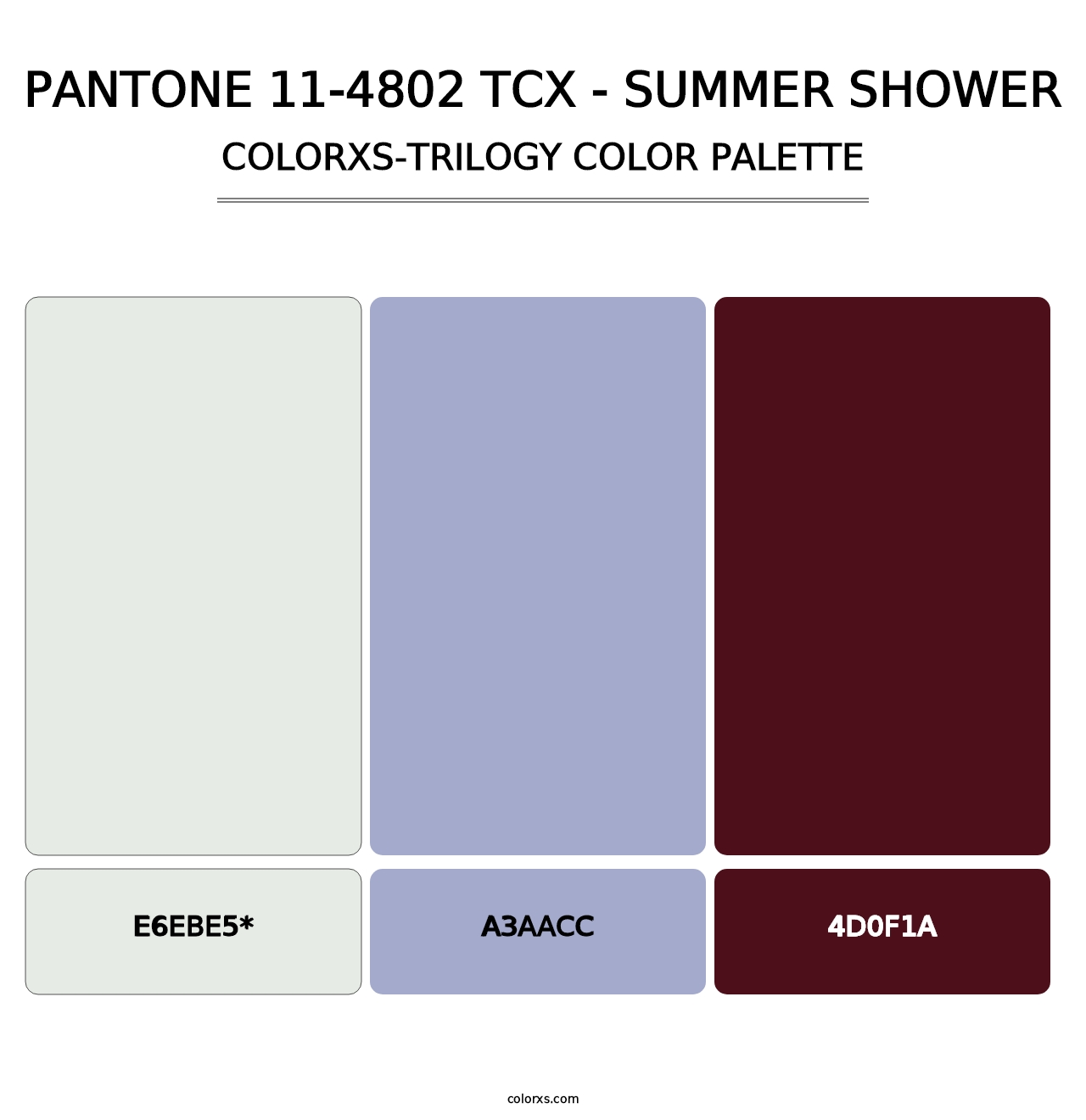 PANTONE 11-4802 TCX - Summer Shower - Colorxs Trilogy Palette