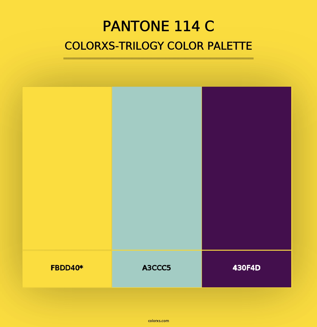 PANTONE 114 C - Colorxs Trilogy Palette