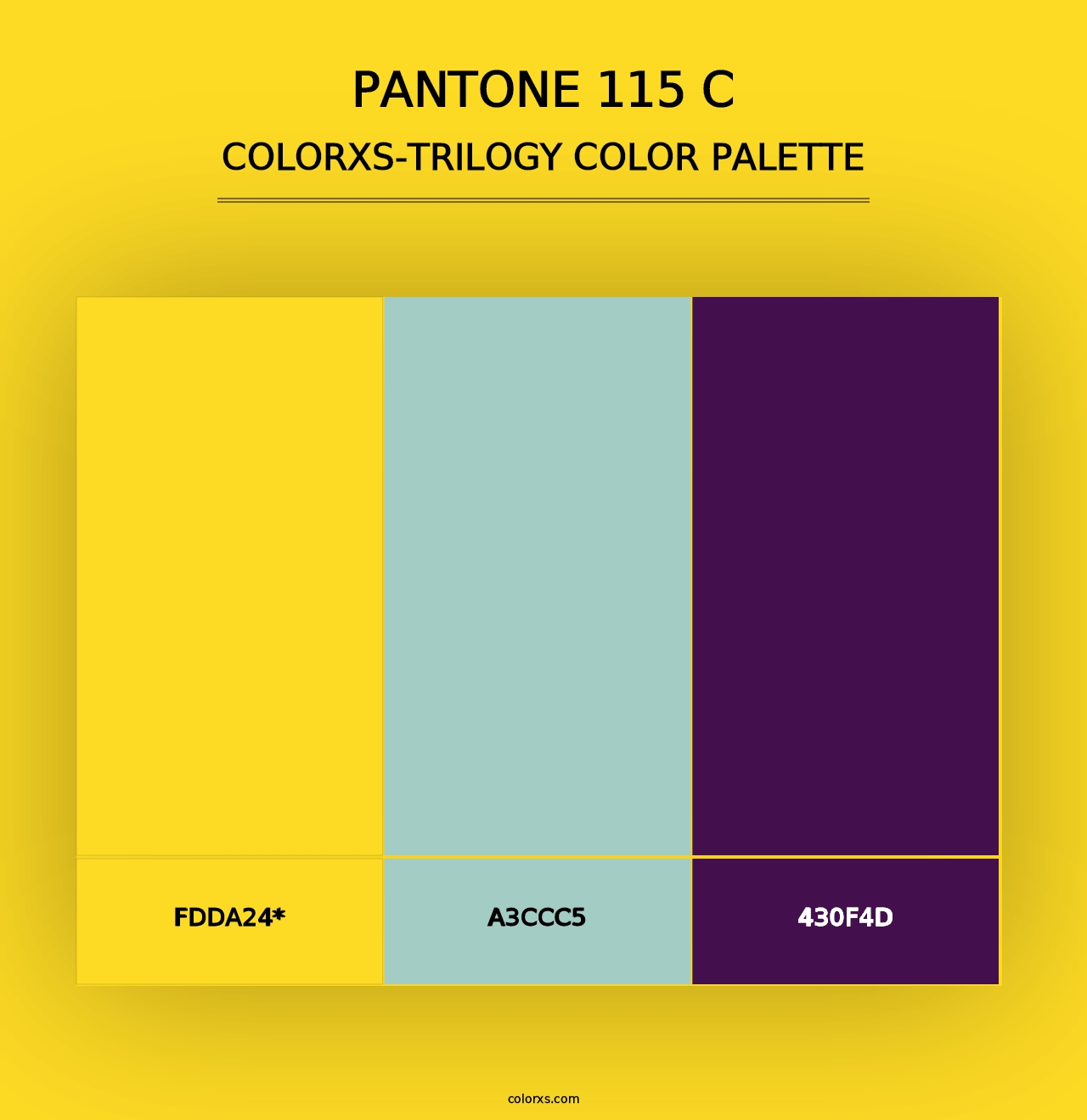 PANTONE 115 C - Colorxs Trilogy Palette