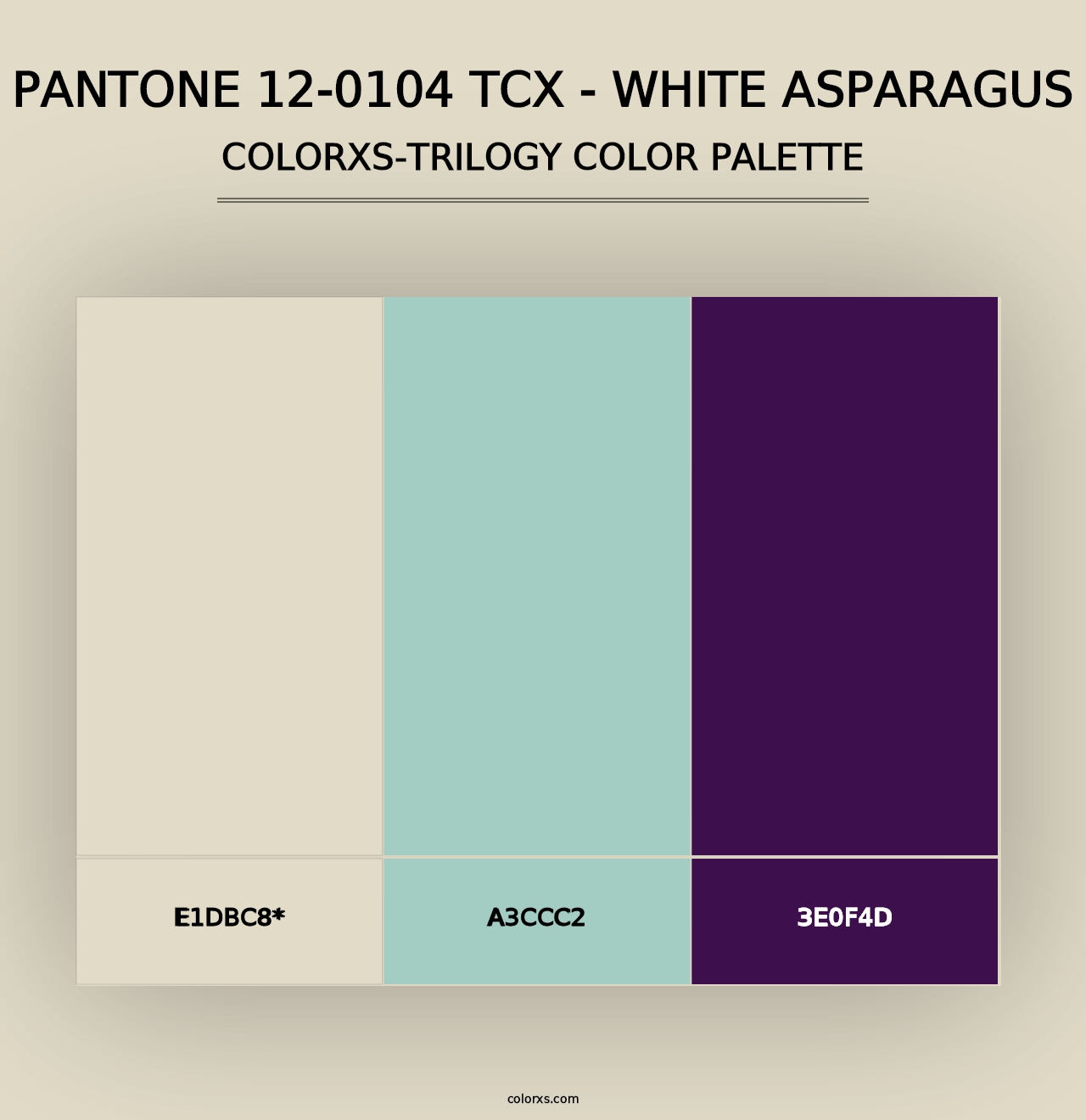 PANTONE 12-0104 TCX - White Asparagus - Colorxs Trilogy Palette