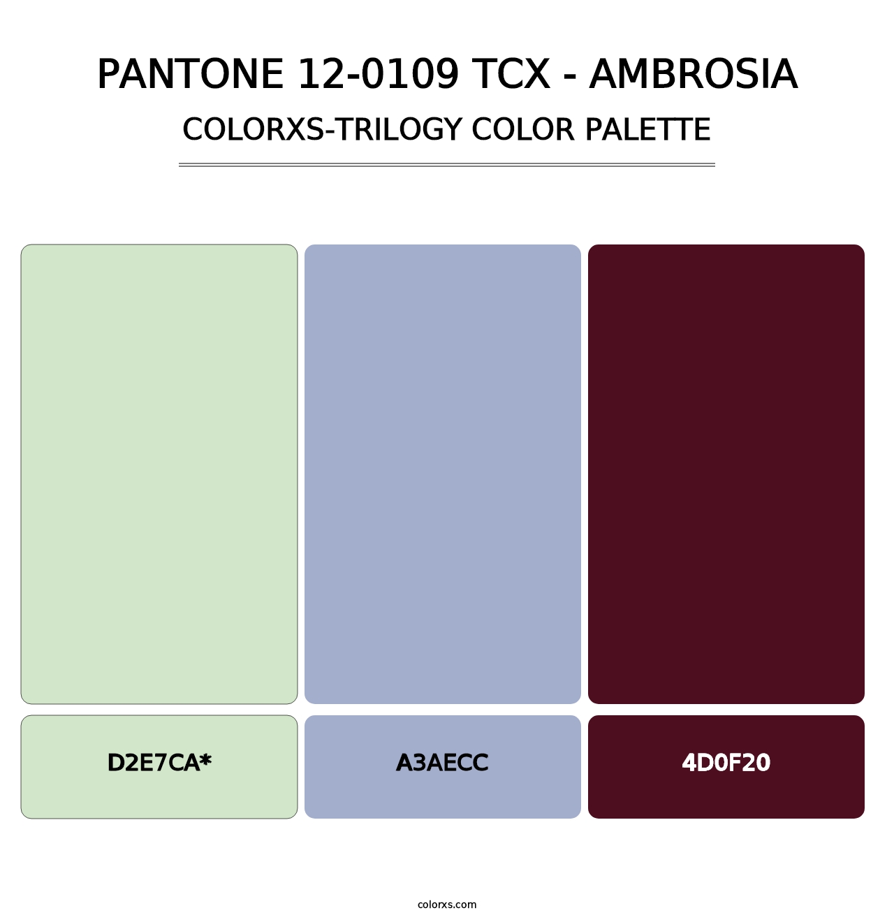 PANTONE 12-0109 TCX - Ambrosia - Colorxs Trilogy Palette