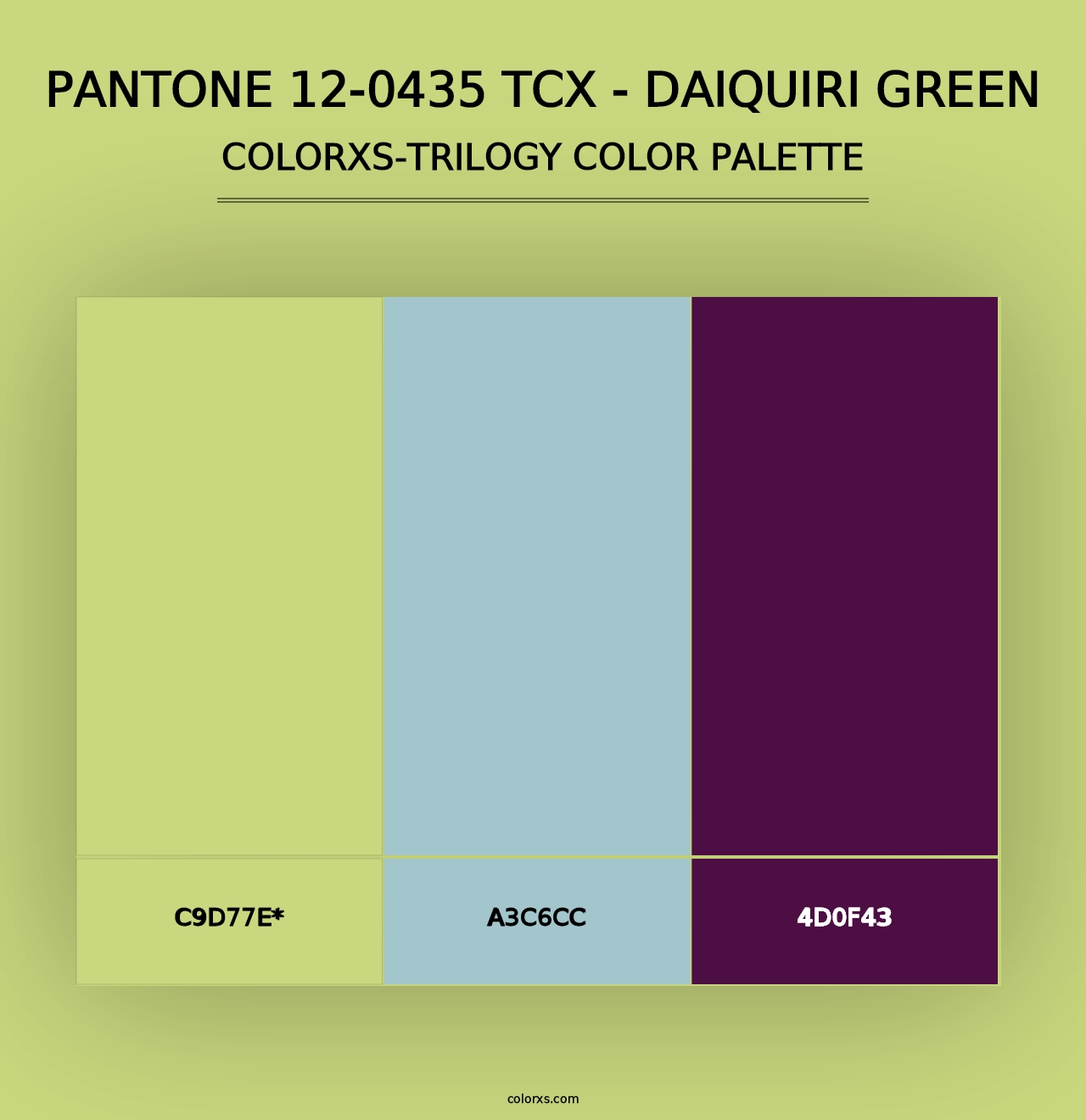 PANTONE 12-0435 TCX - Daiquiri Green - Colorxs Trilogy Palette