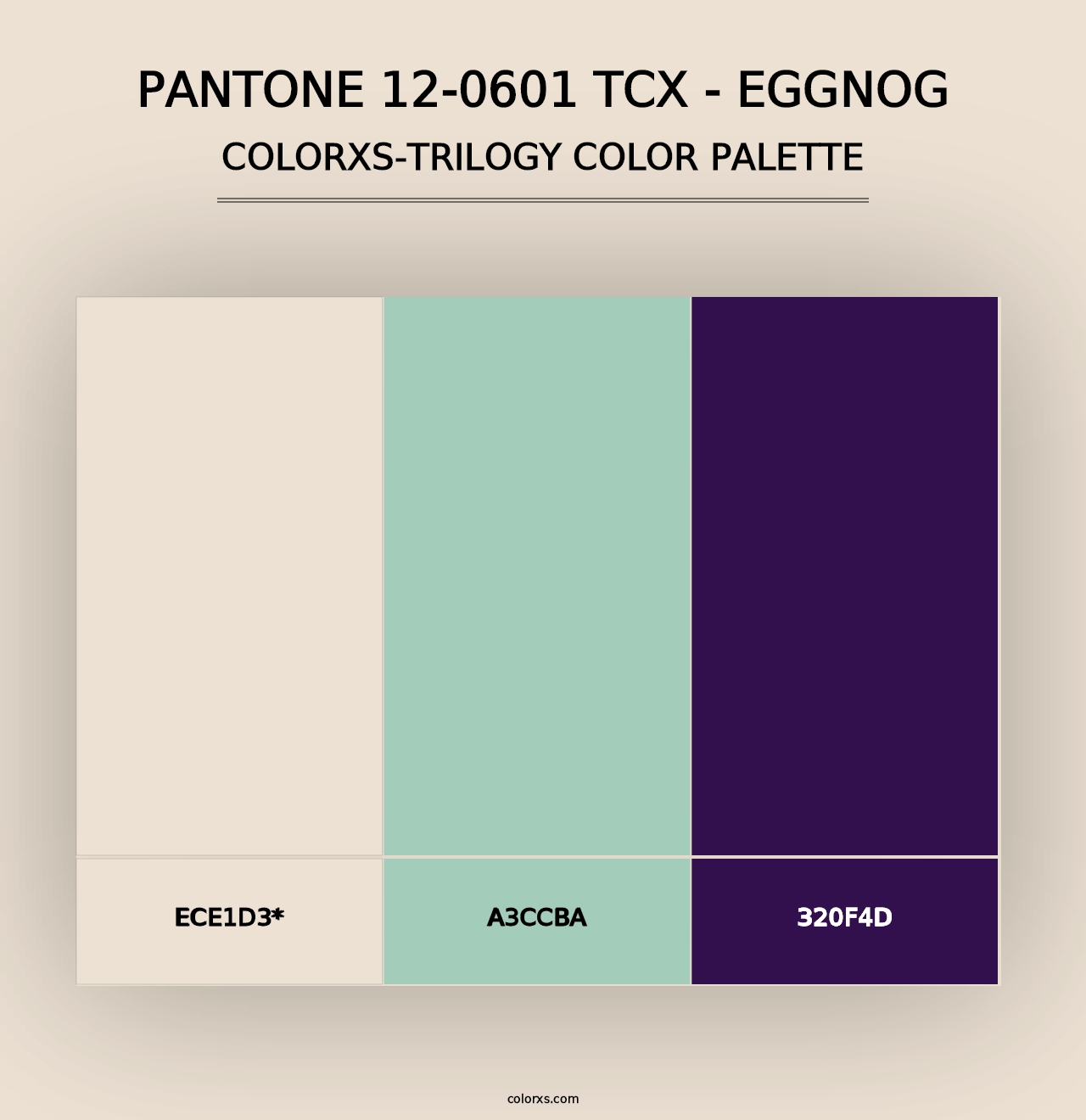 PANTONE 12-0601 TCX - Eggnog - Colorxs Trilogy Palette