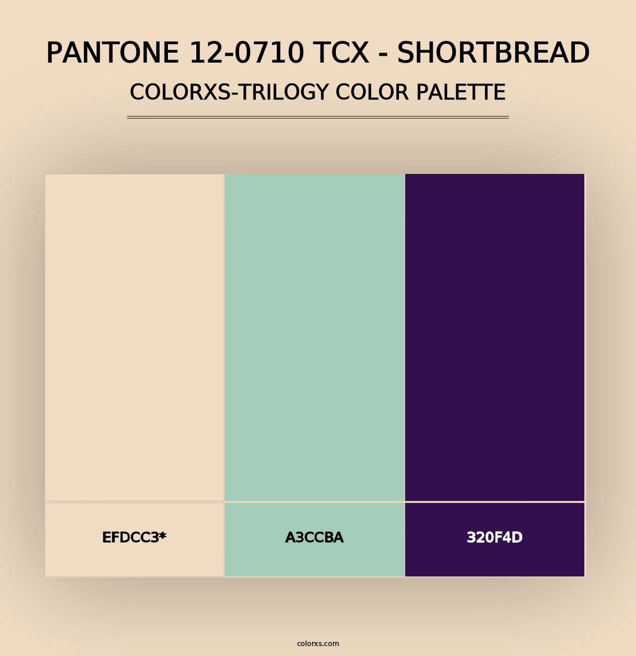 PANTONE 12-0710 TCX - Shortbread - Colorxs Trilogy Palette