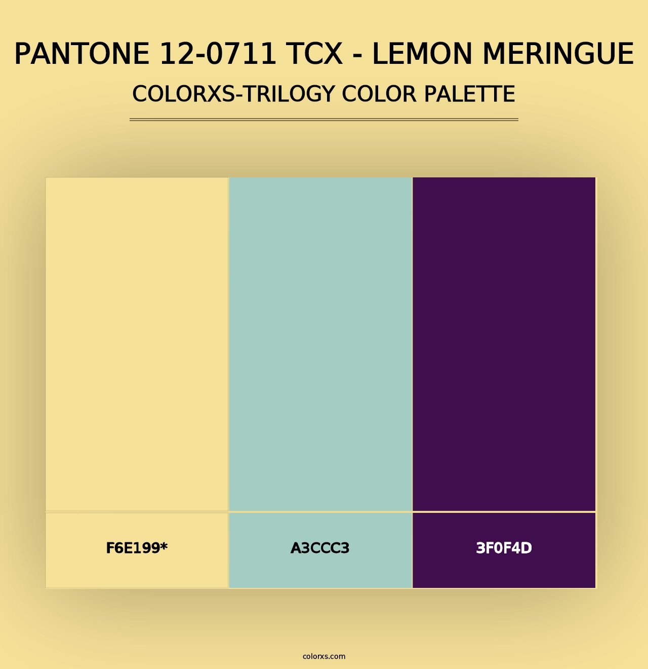 PANTONE 12-0711 TCX - Lemon Meringue - Colorxs Trilogy Palette