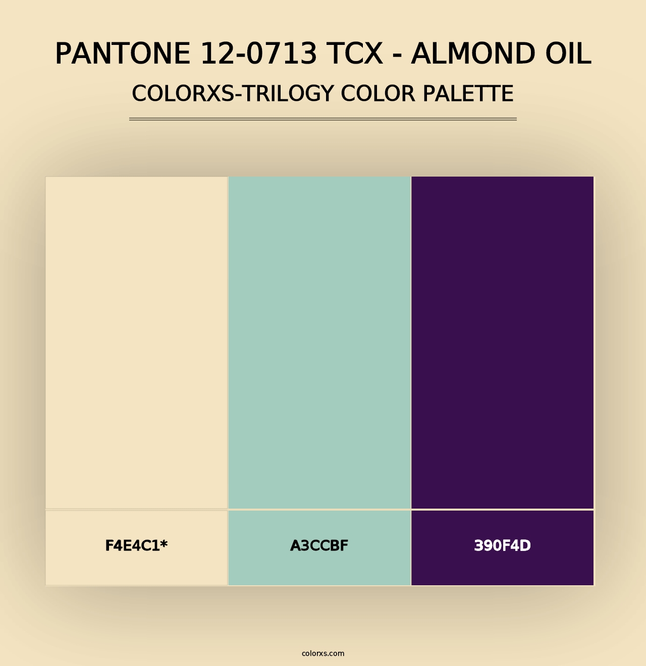 PANTONE 12-0713 TCX - Almond Oil - Colorxs Trilogy Palette