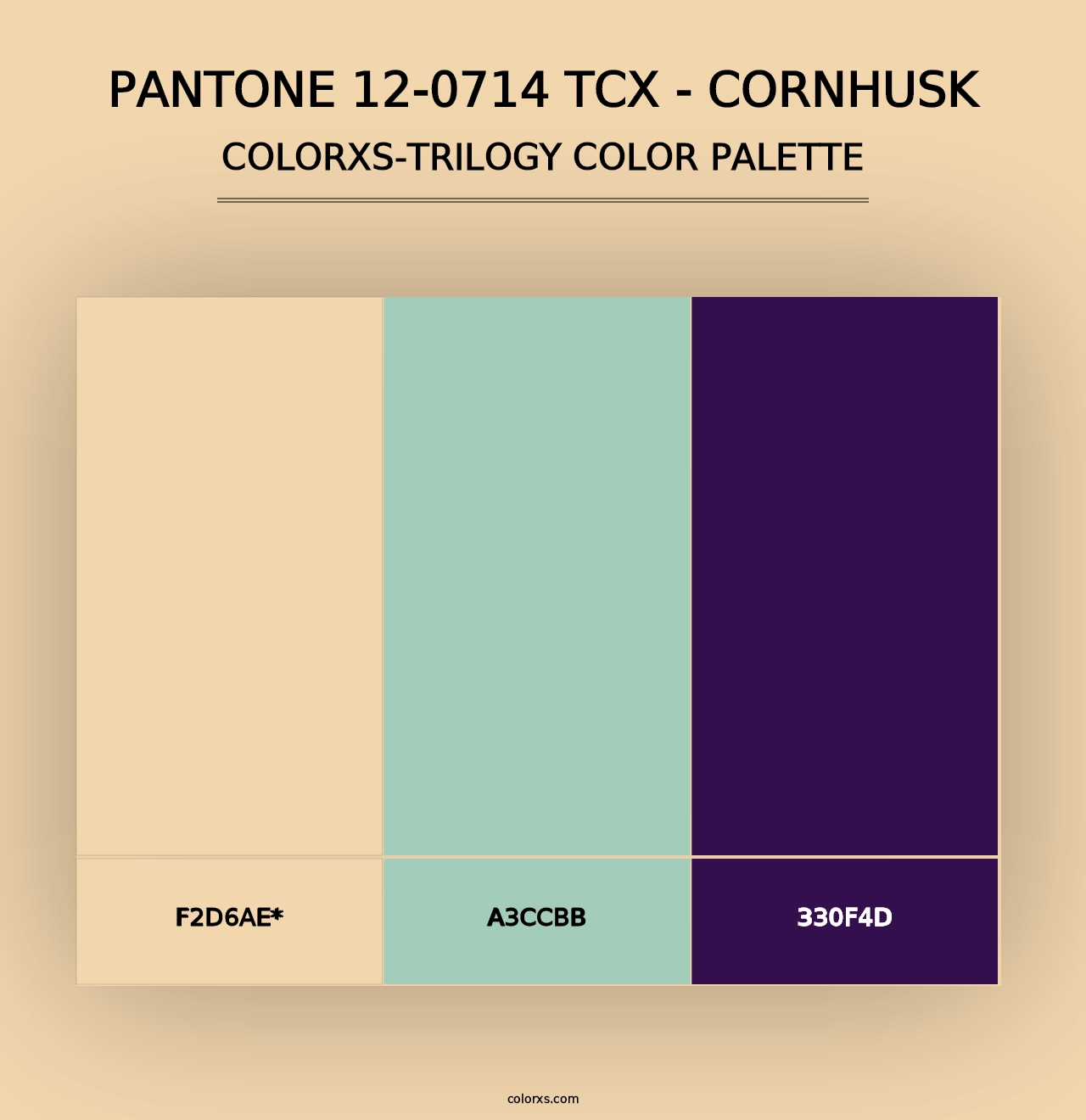 PANTONE 12-0714 TCX - Cornhusk - Colorxs Trilogy Palette