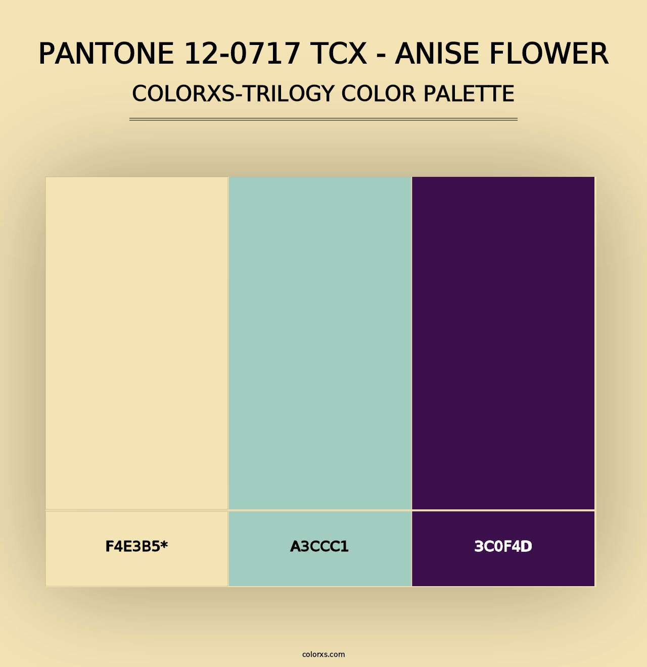 PANTONE 12-0717 TCX - Anise Flower - Colorxs Trilogy Palette