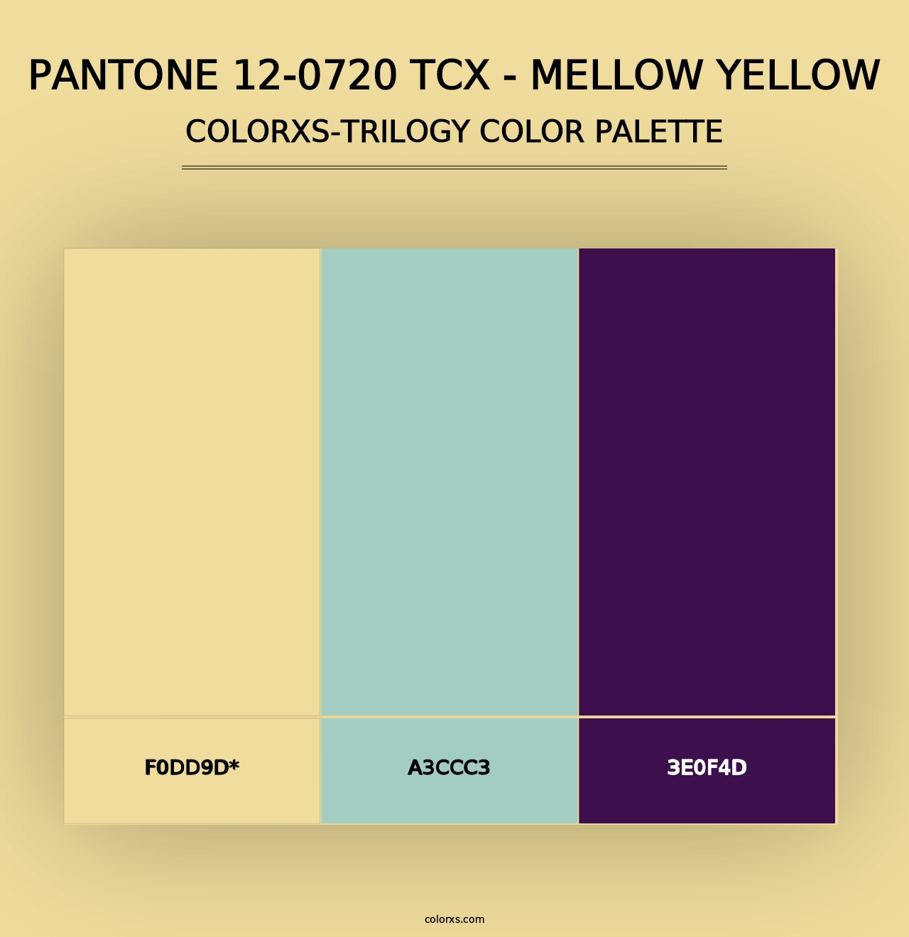 PANTONE 12-0720 TCX - Mellow Yellow - Colorxs Trilogy Palette