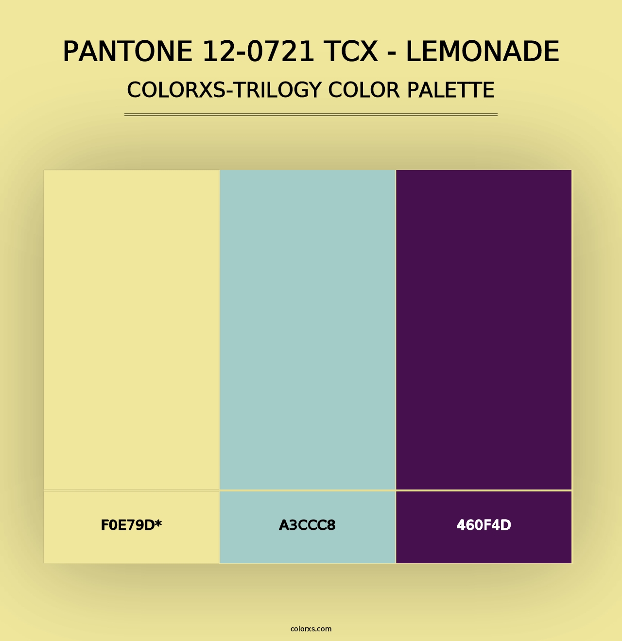 PANTONE 12-0721 TCX - Lemonade - Colorxs Trilogy Palette