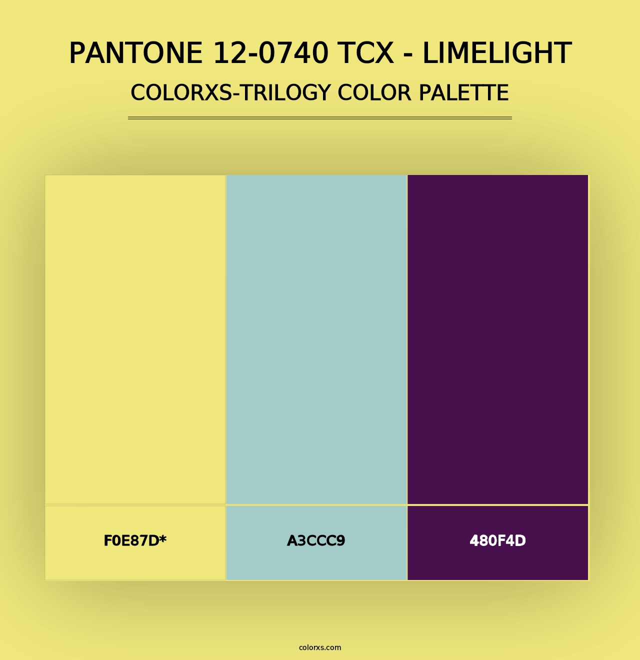 PANTONE 12-0740 TCX - Limelight - Colorxs Trilogy Palette