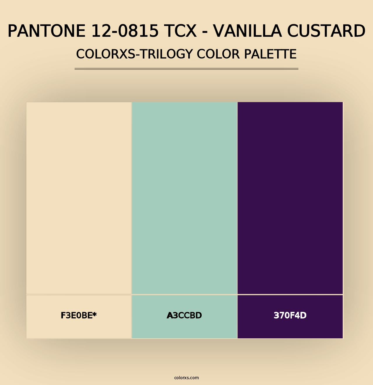 PANTONE 12-0815 TCX - Vanilla Custard - Colorxs Trilogy Palette