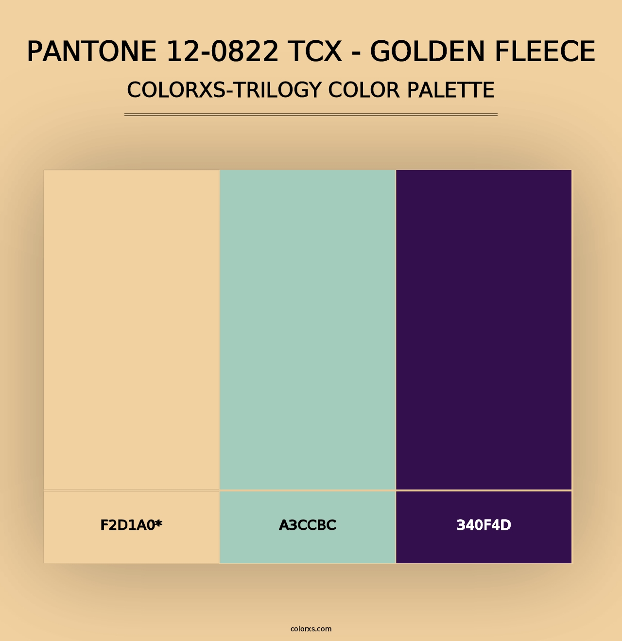 PANTONE 12-0822 TCX - Golden Fleece - Colorxs Trilogy Palette