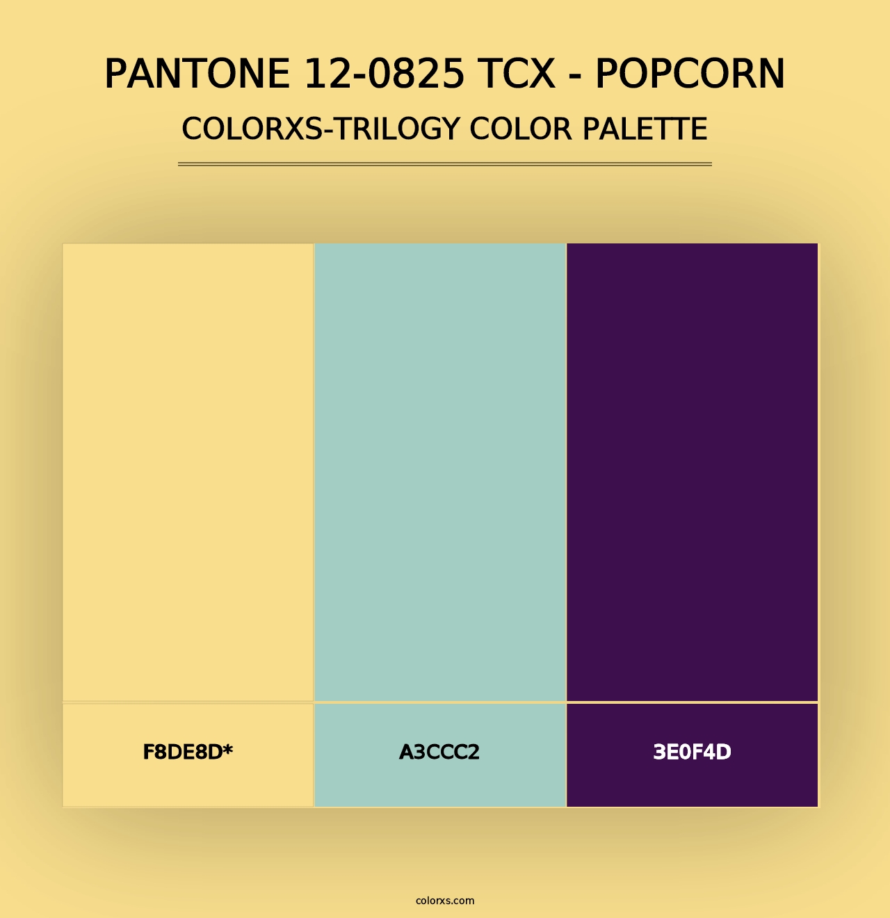 PANTONE 12-0825 TCX - Popcorn - Colorxs Trilogy Palette