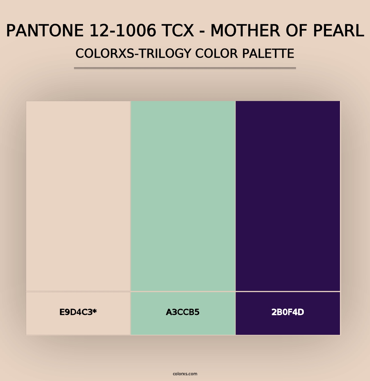 PANTONE 12-1006 TCX - Mother of Pearl - Colorxs Trilogy Palette