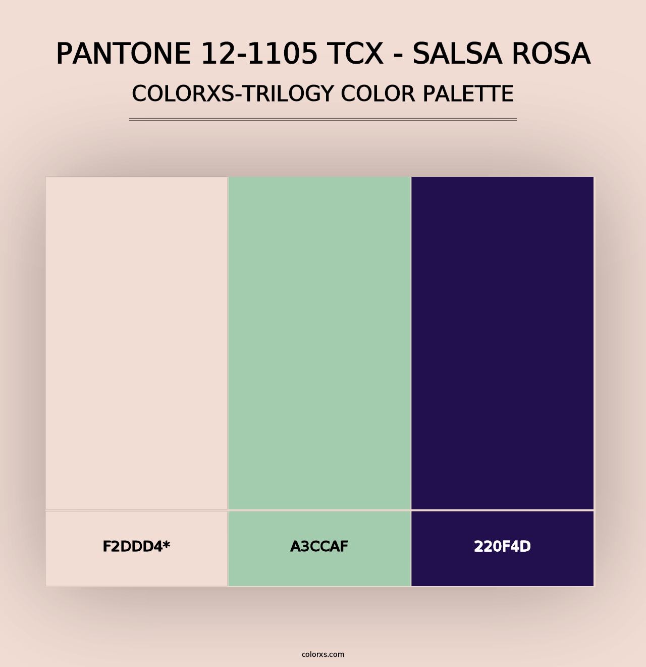 PANTONE 12-1105 TCX - Salsa Rosa - Colorxs Trilogy Palette