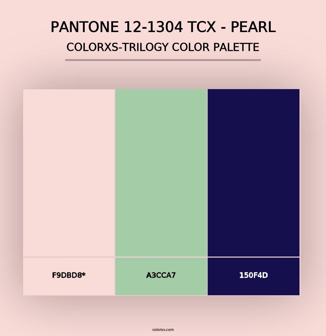 PANTONE 12-1304 TCX - Pearl - Colorxs Trilogy Palette