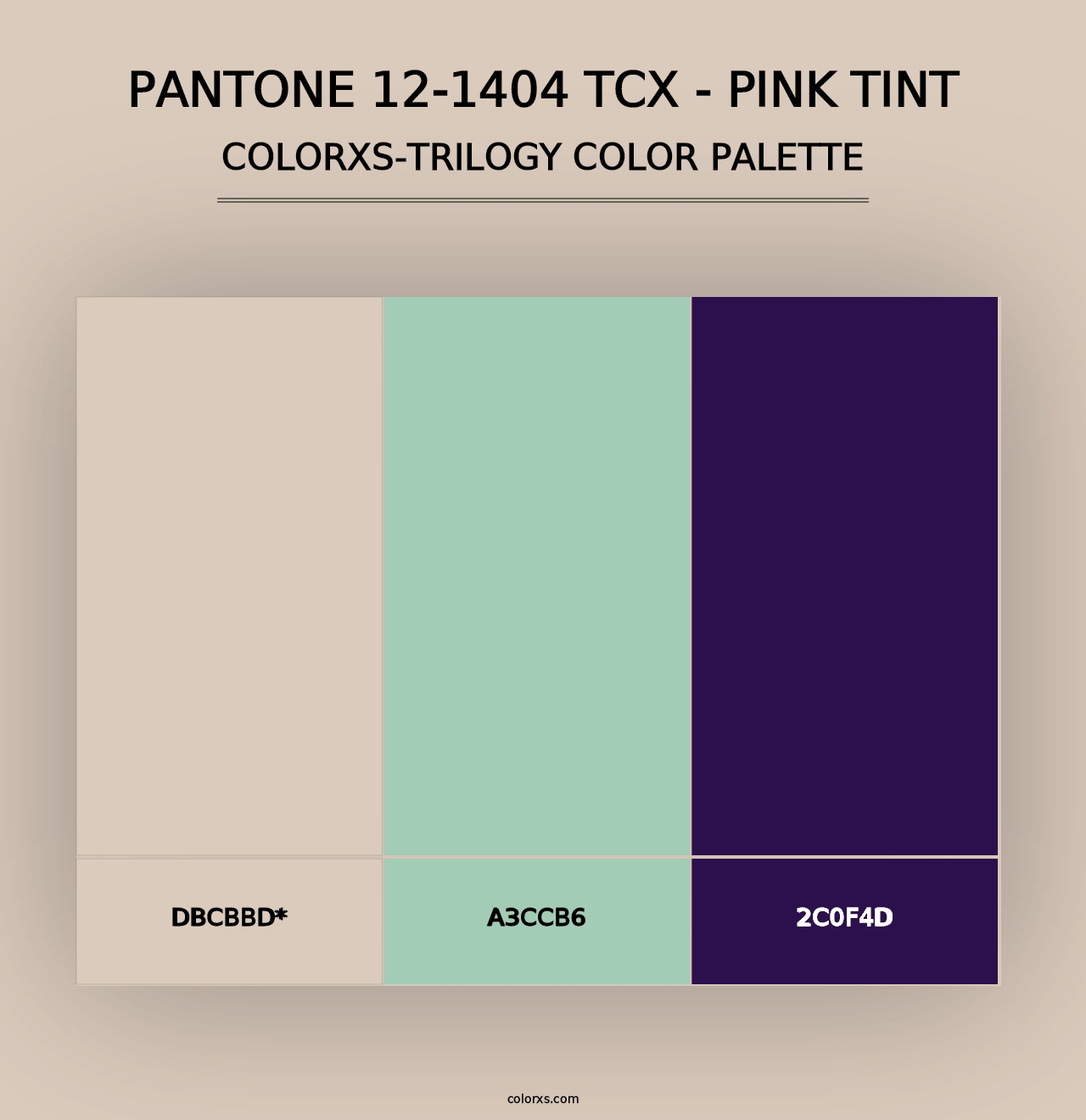 PANTONE 12-1404 TCX - Pink Tint - Colorxs Trilogy Palette