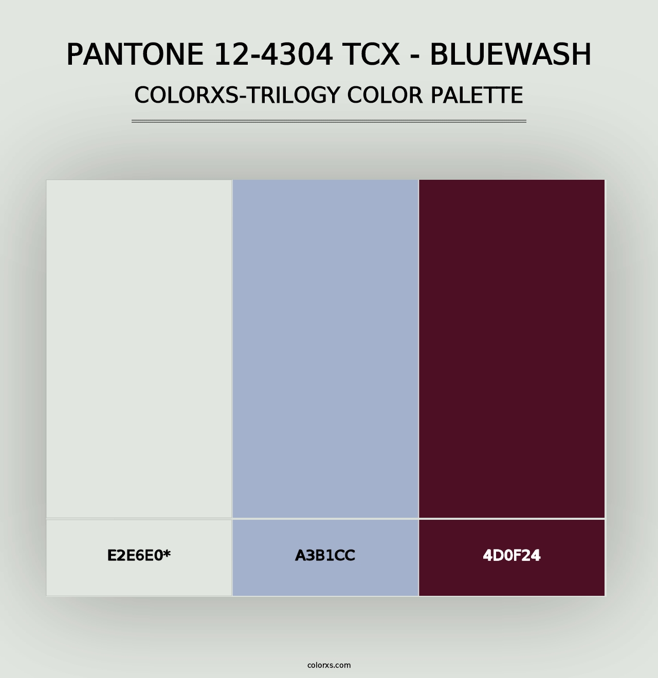 PANTONE 12-4304 TCX - Bluewash - Colorxs Trilogy Palette