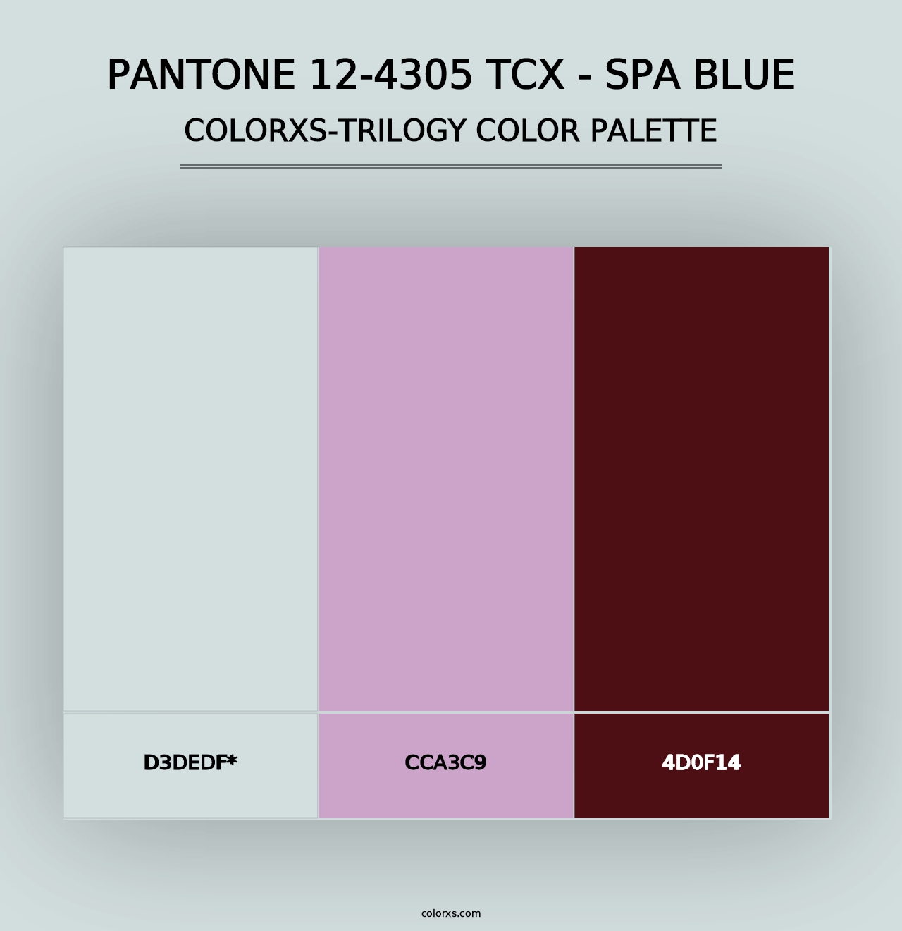 PANTONE 12-4305 TCX - Spa Blue - Colorxs Trilogy Palette