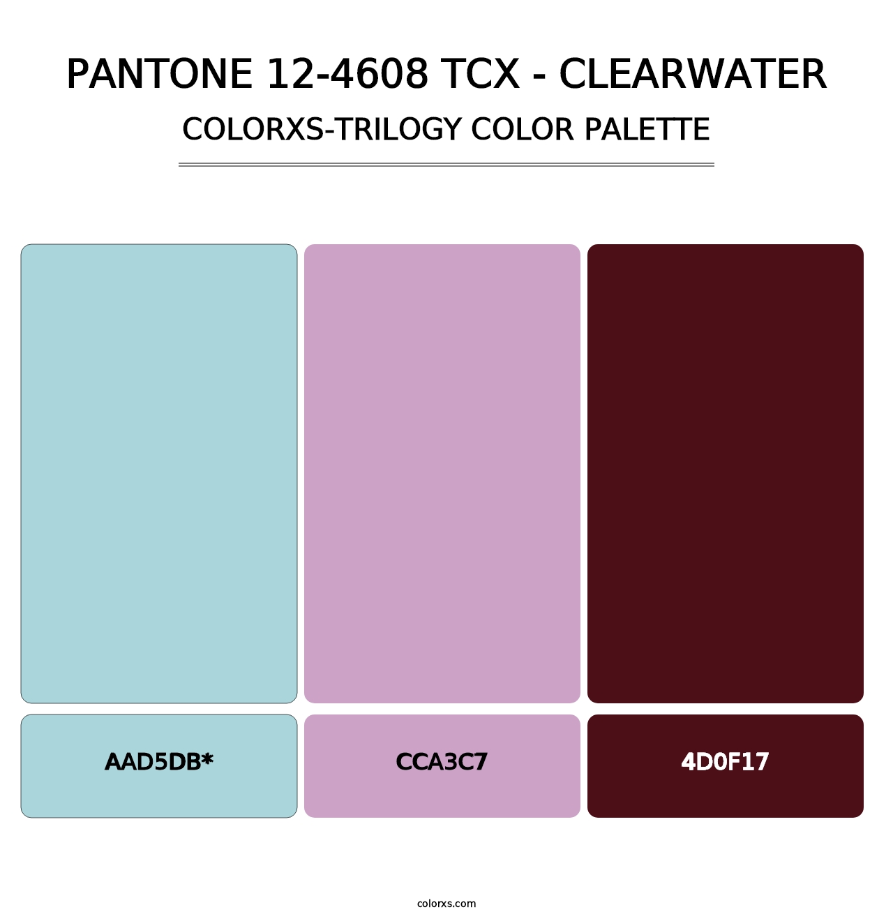 PANTONE 12-4608 TCX - Clearwater - Colorxs Trilogy Palette