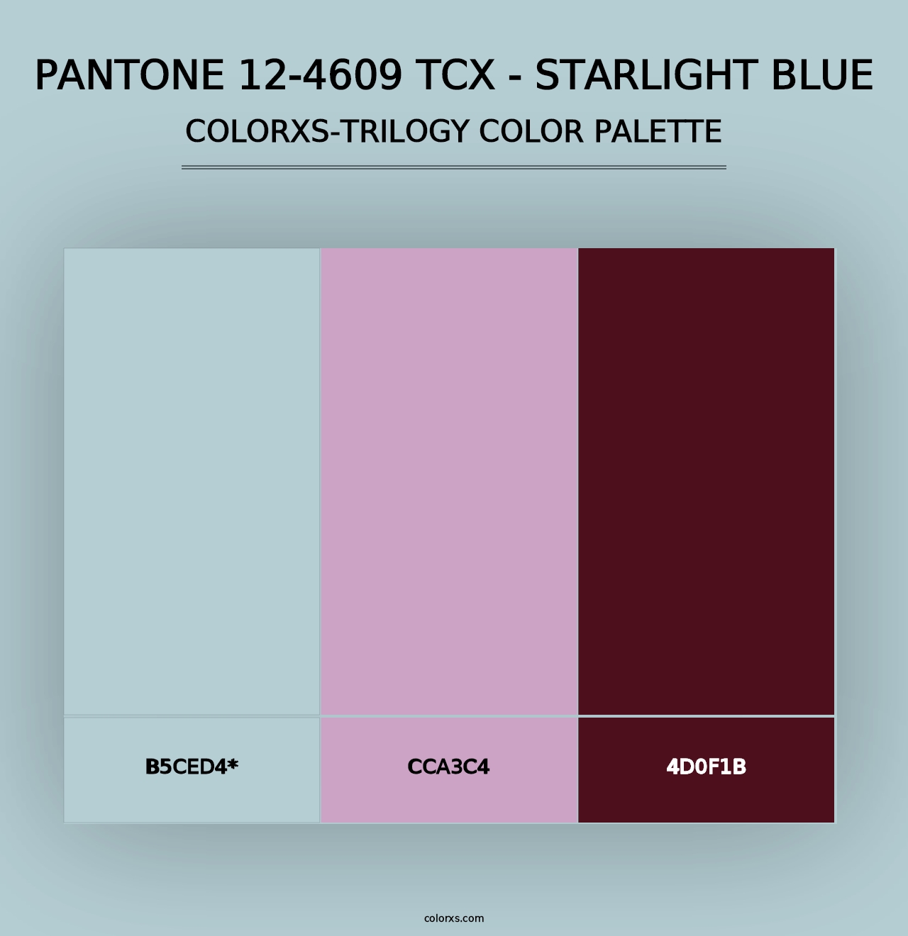 PANTONE 12-4609 TCX - Starlight Blue - Colorxs Trilogy Palette