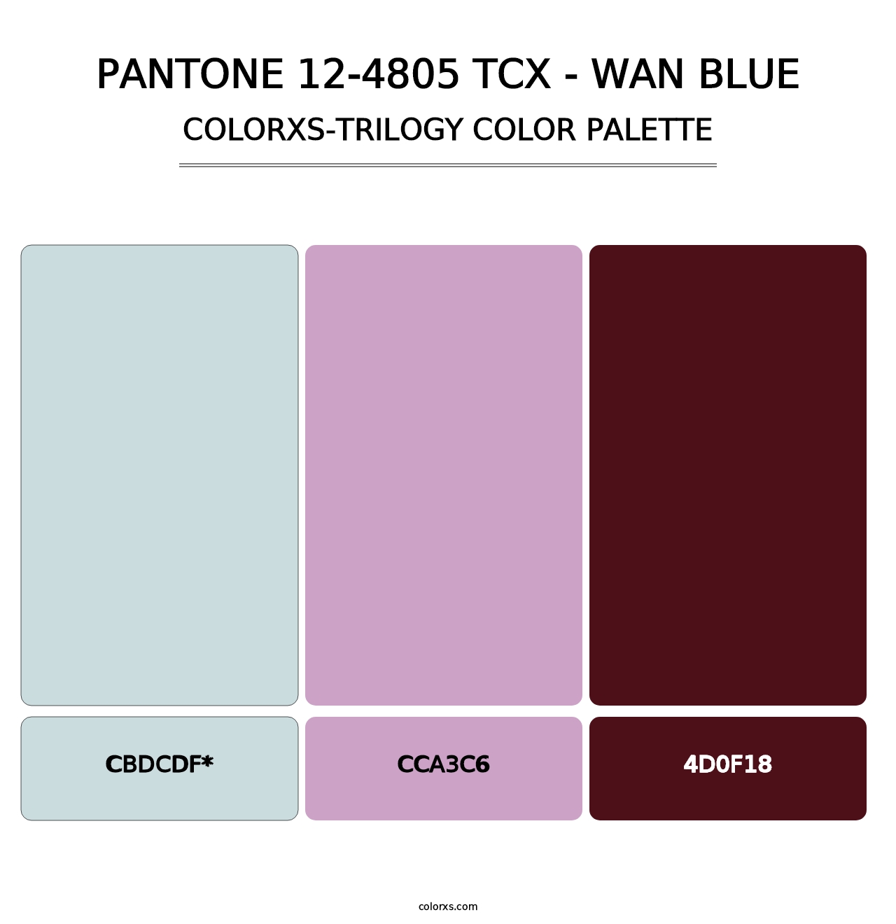 PANTONE 12-4805 TCX - Wan Blue - Colorxs Trilogy Palette