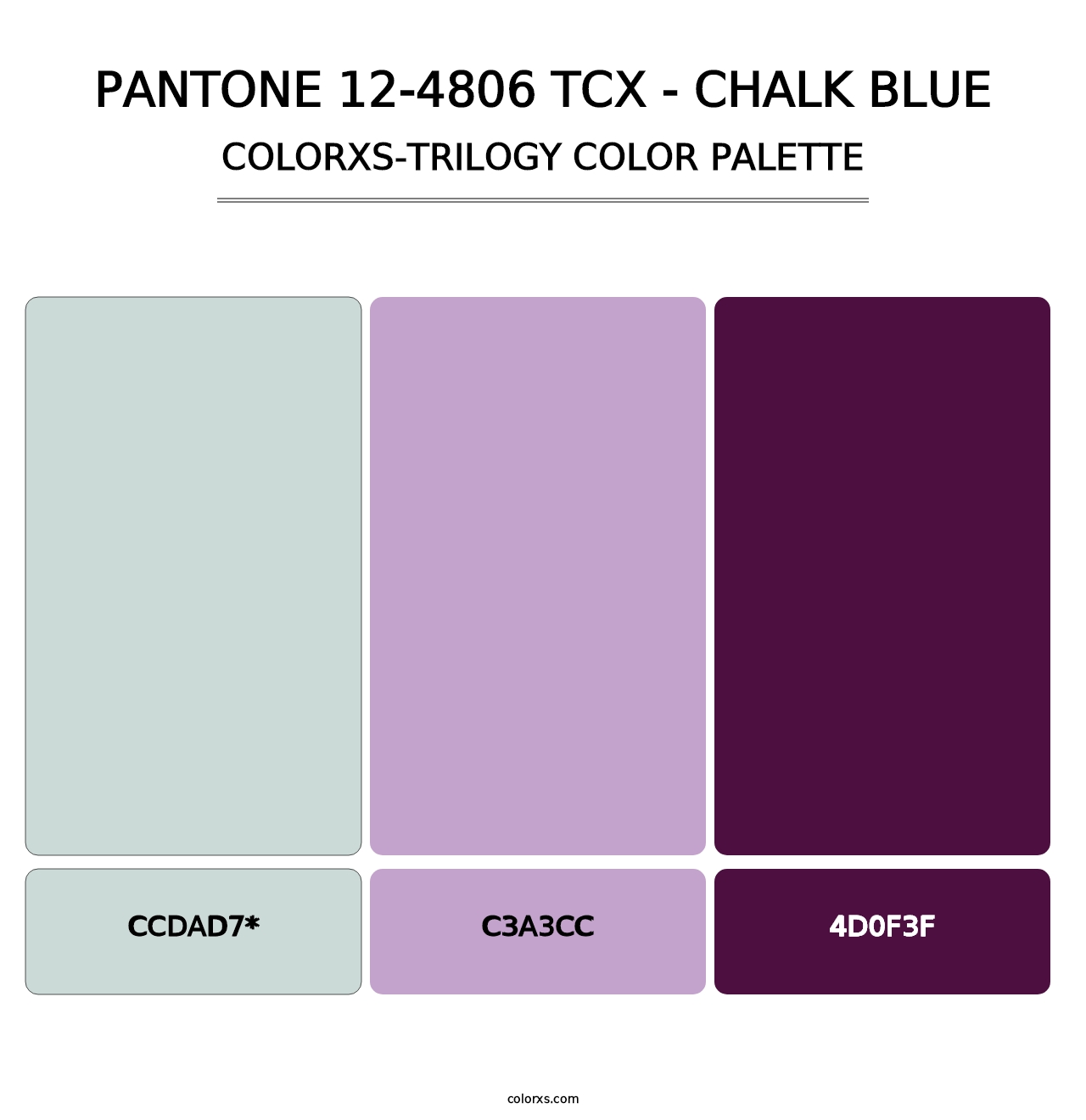 PANTONE 12-4806 TCX - Chalk Blue - Colorxs Trilogy Palette