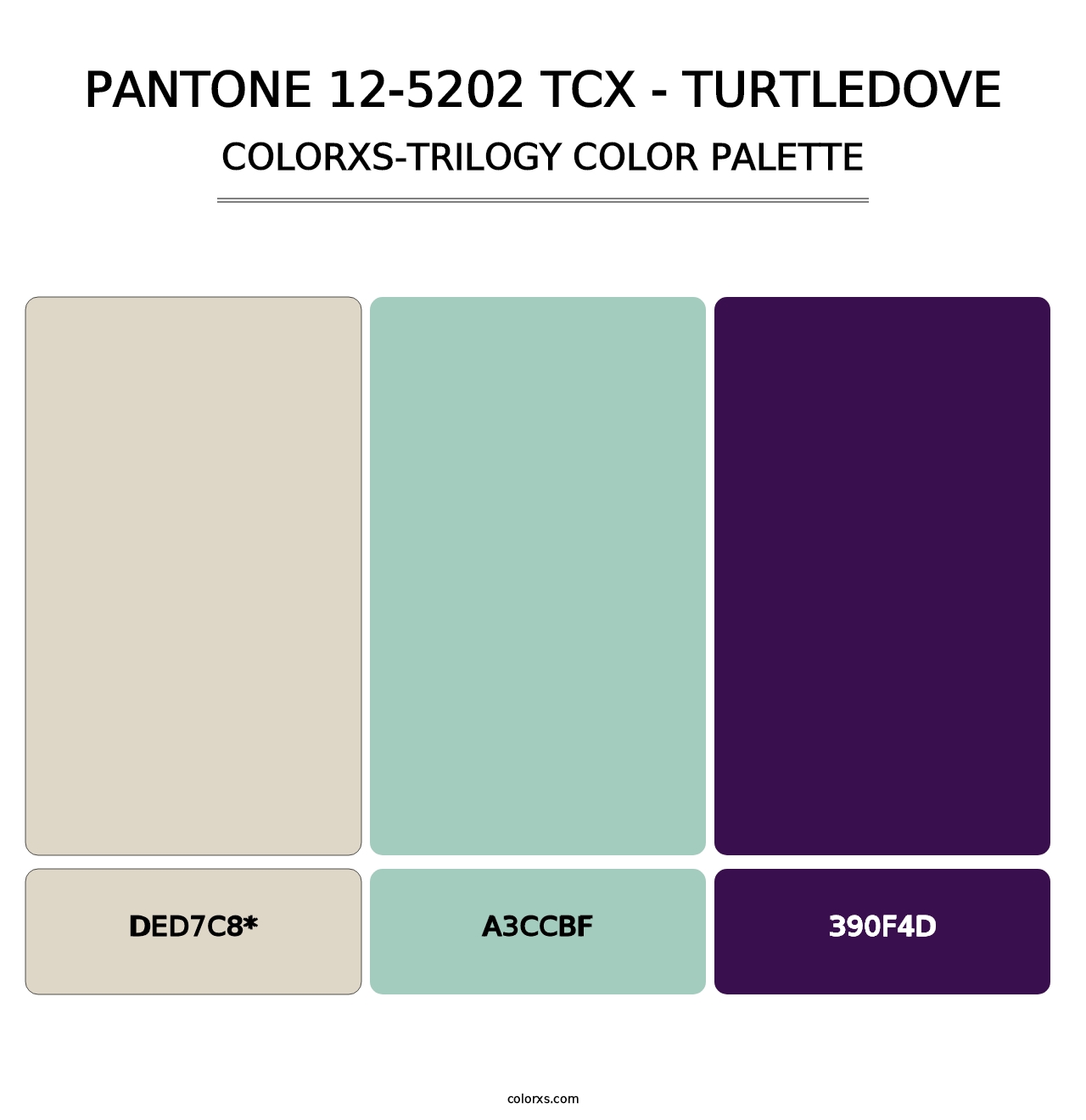 PANTONE 12-5202 TCX - Turtledove - Colorxs Trilogy Palette