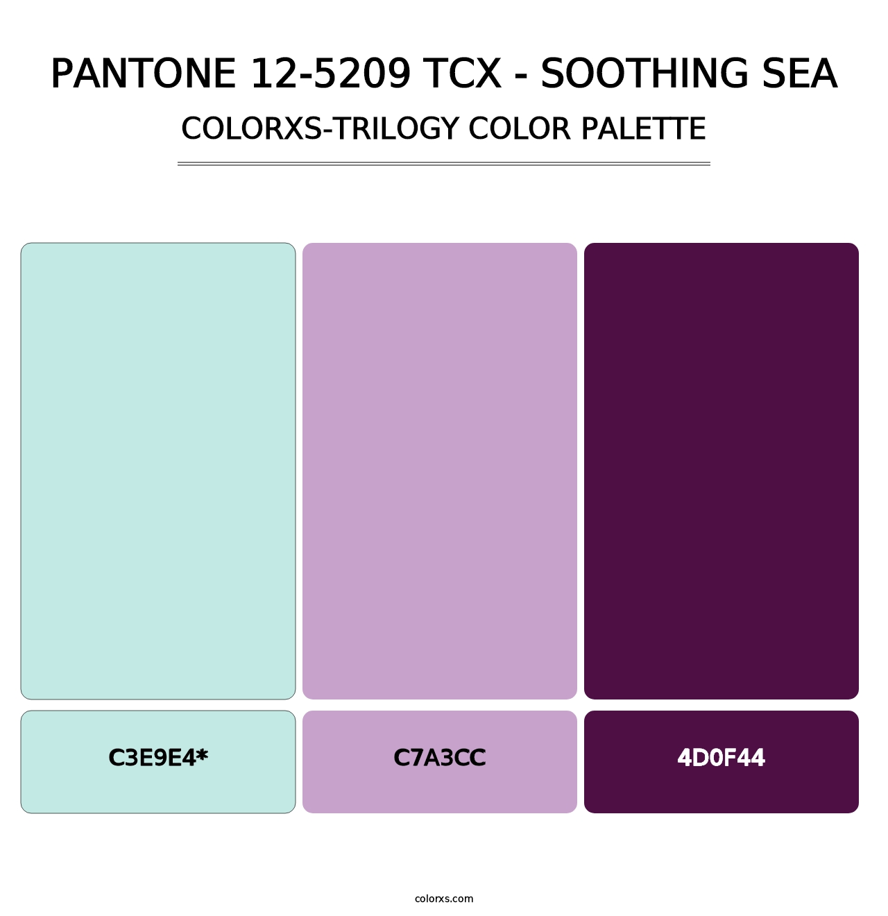 PANTONE 12-5209 TCX - Soothing Sea - Colorxs Trilogy Palette