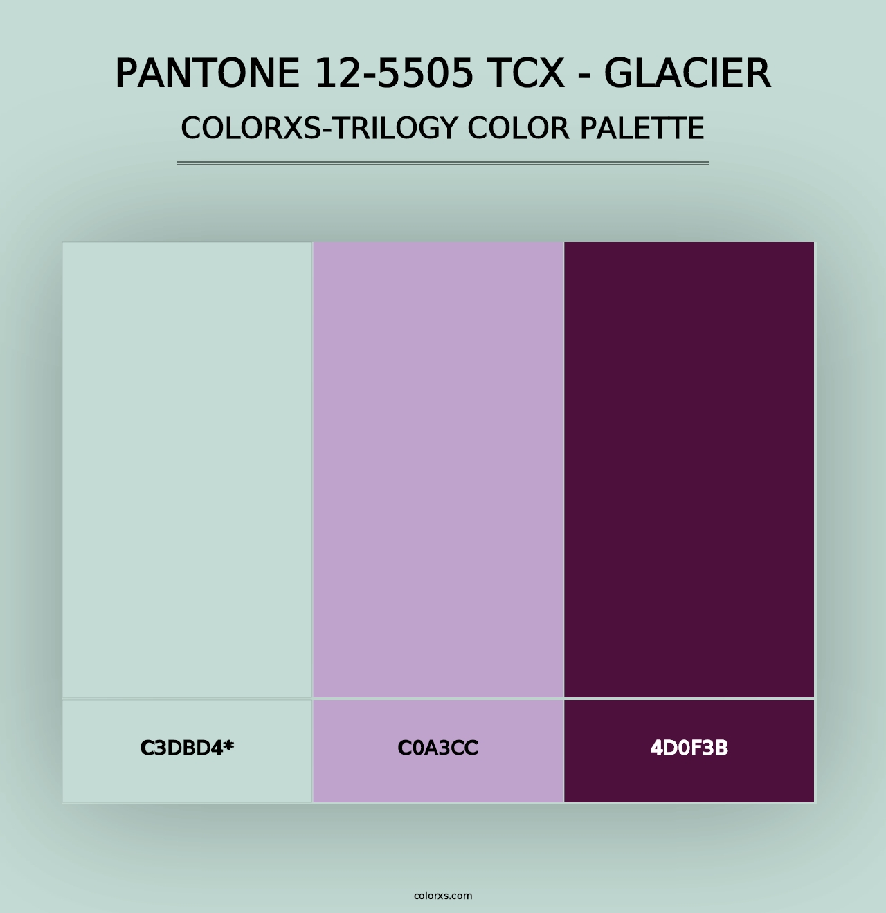 PANTONE 12-5505 TCX - Glacier - Colorxs Trilogy Palette