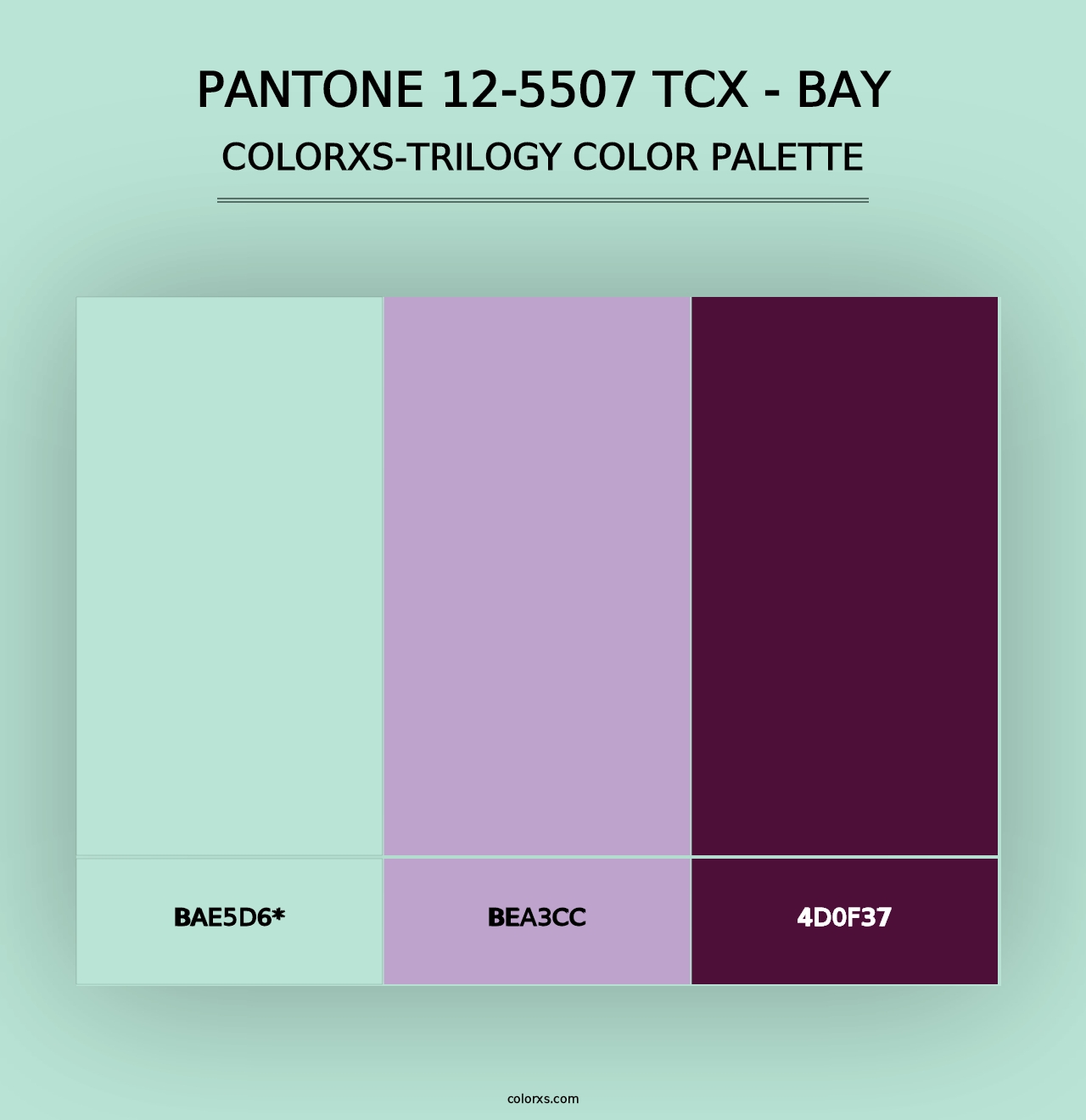 PANTONE 12-5507 TCX - Bay - Colorxs Trilogy Palette