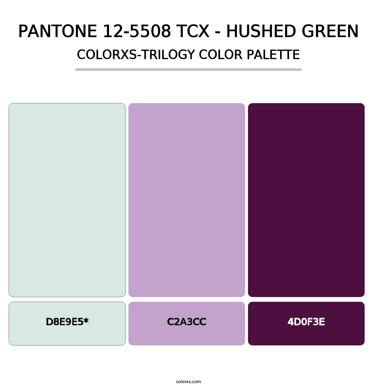 PANTONE 12-5508 TCX - Hushed Green - Colorxs Trilogy Palette