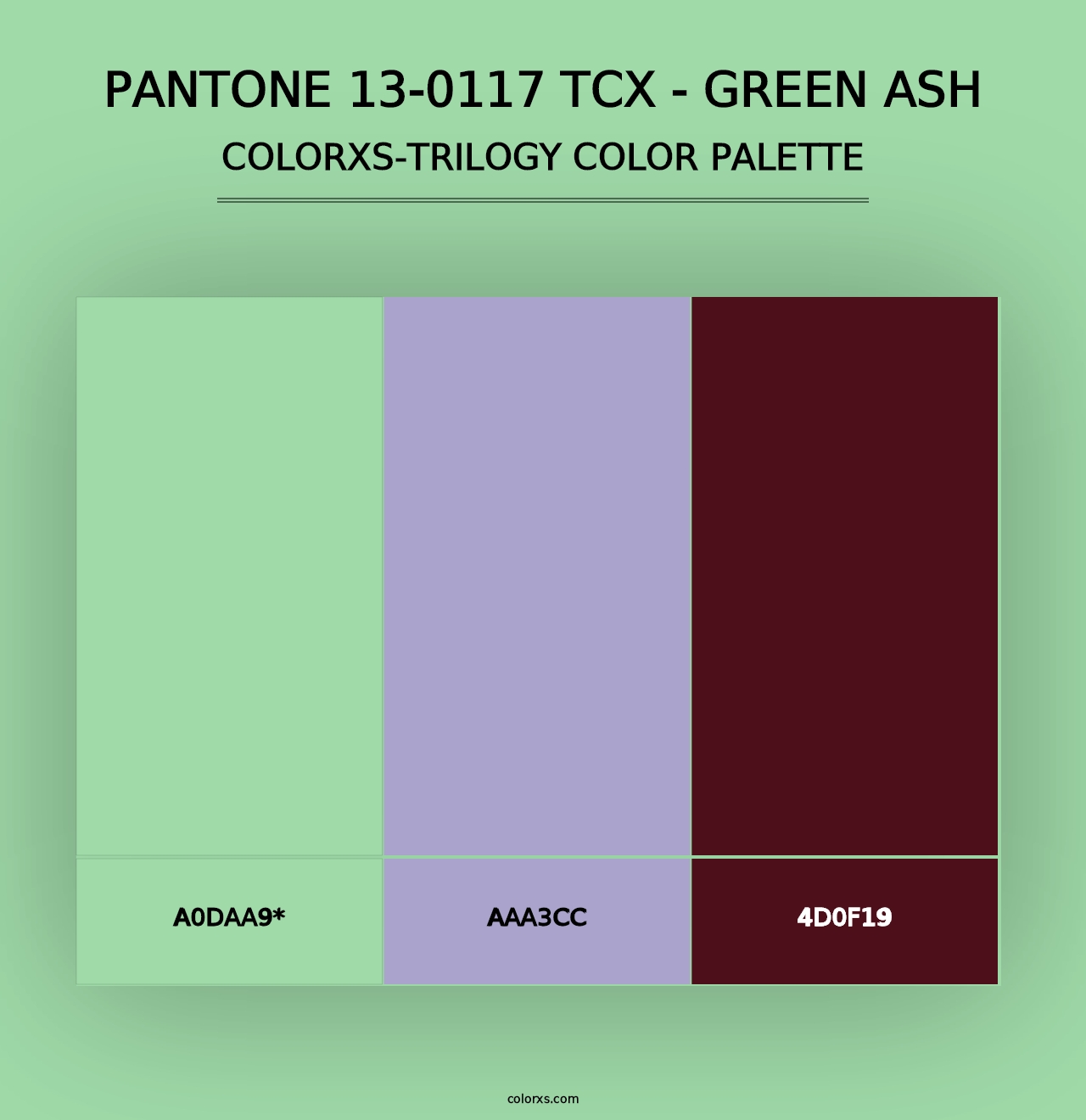 PANTONE 13-0117 TCX - Green Ash - Colorxs Trilogy Palette