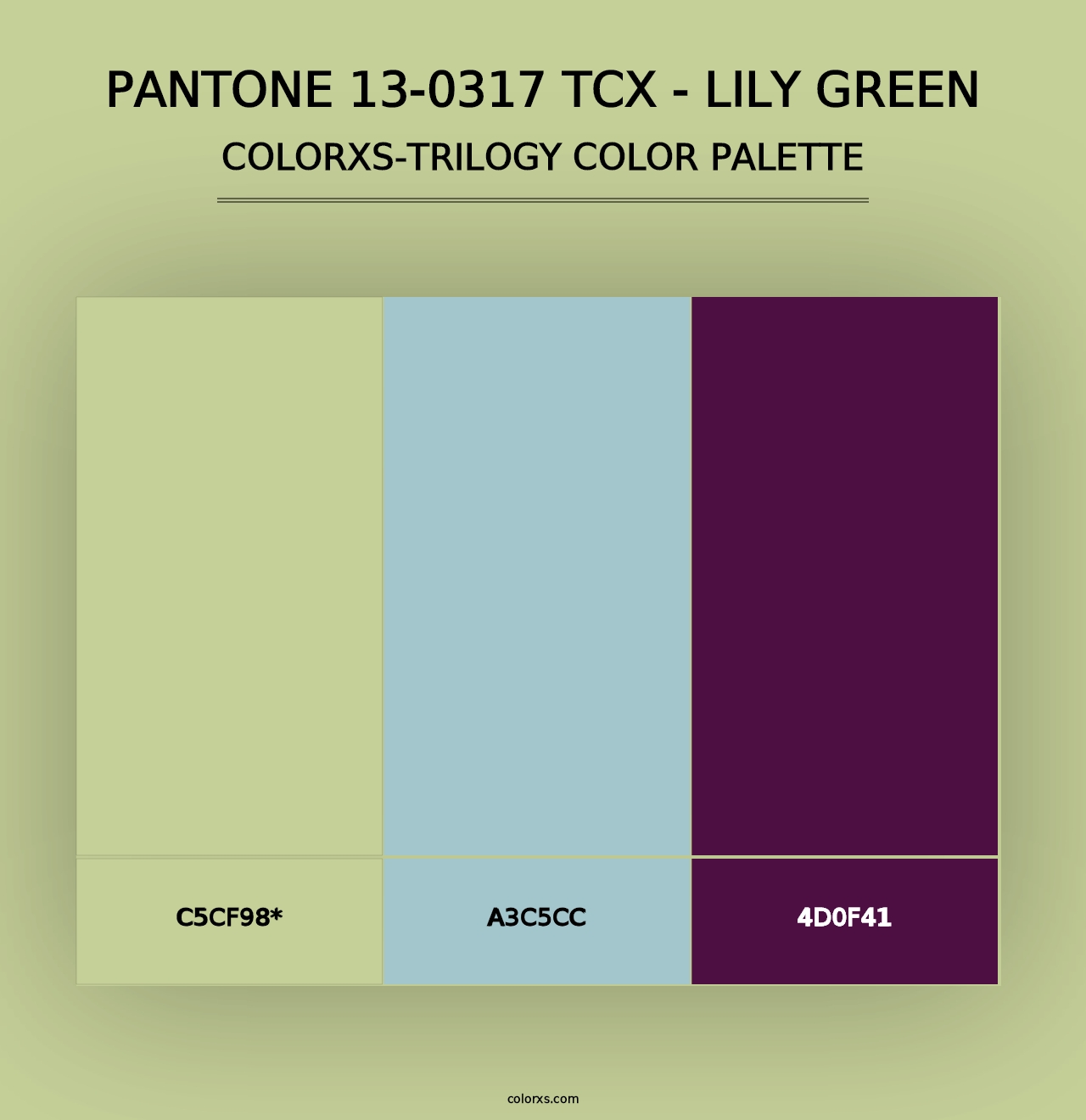 PANTONE 13-0317 TCX - Lily Green - Colorxs Trilogy Palette