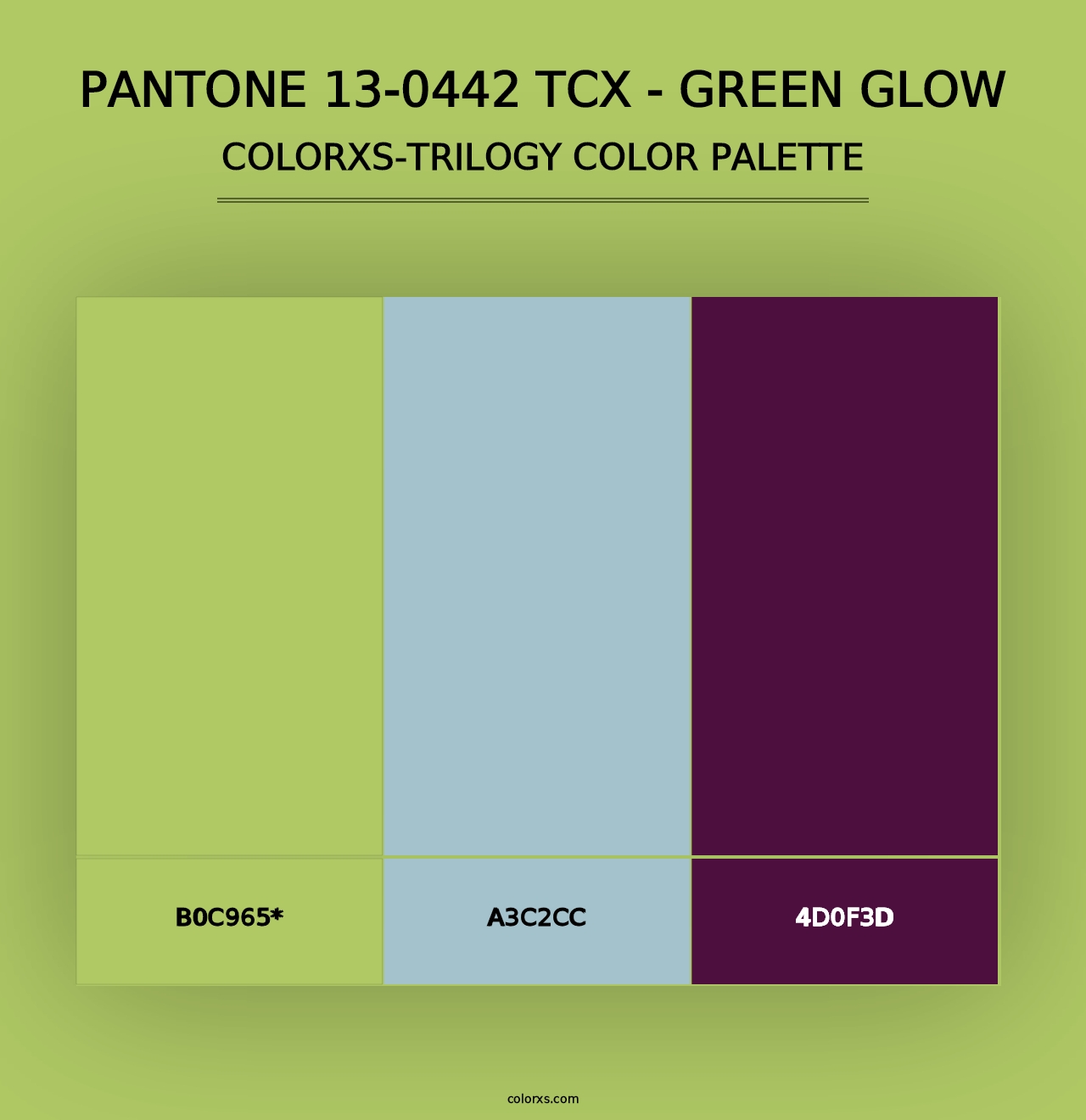 PANTONE 13-0442 TCX - Green Glow - Colorxs Trilogy Palette