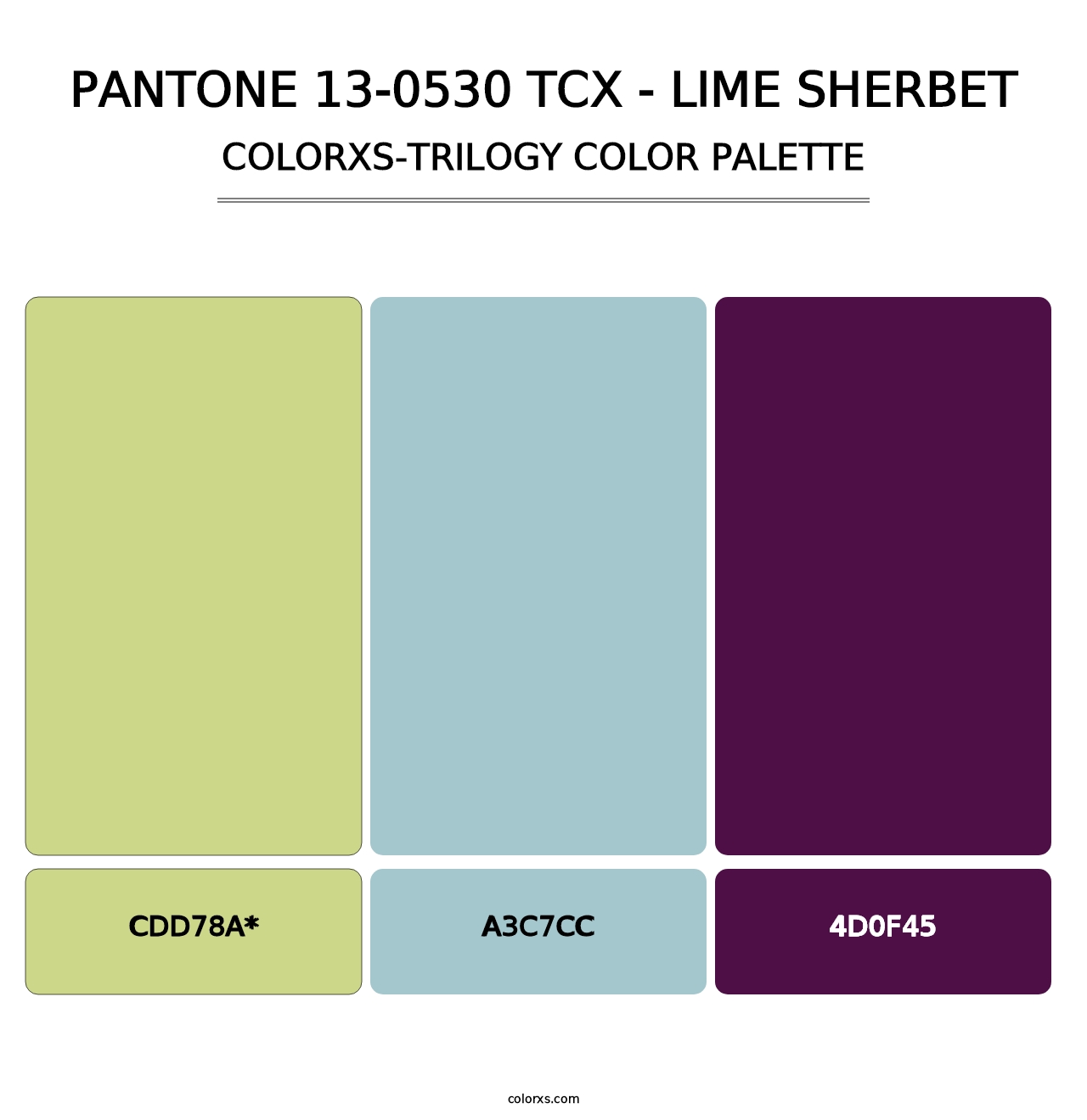 PANTONE 13-0530 TCX - Lime Sherbet - Colorxs Trilogy Palette