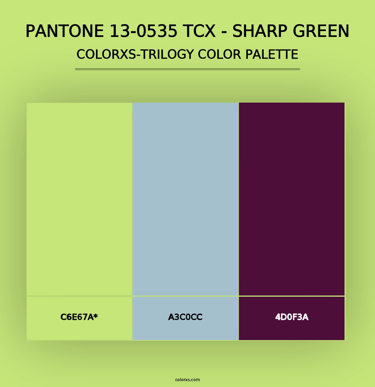 PANTONE 13-0535 TCX - Sharp Green - Colorxs Trilogy Palette