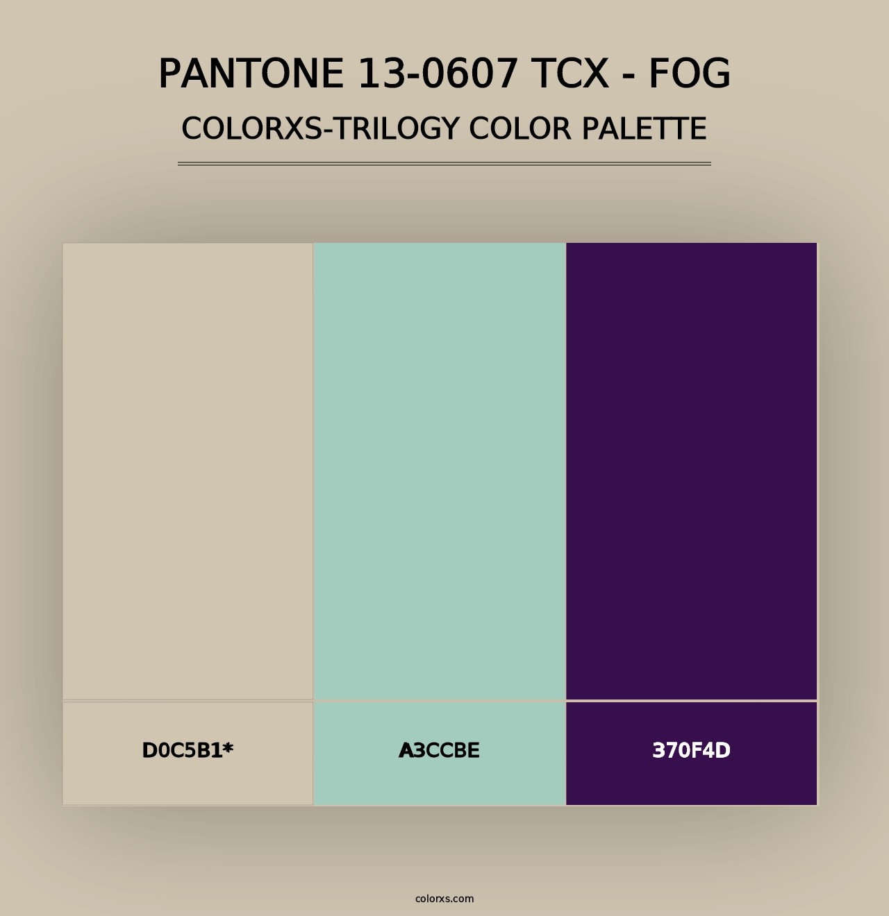 PANTONE 13-0607 TCX - Fog - Colorxs Trilogy Palette