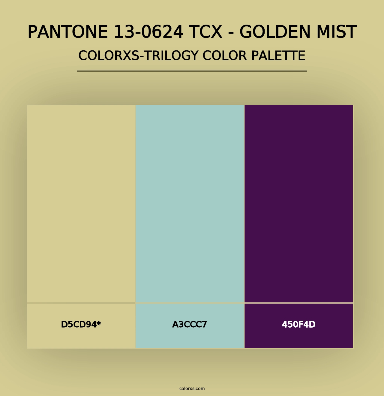 PANTONE 13-0624 TCX - Golden Mist - Colorxs Trilogy Palette