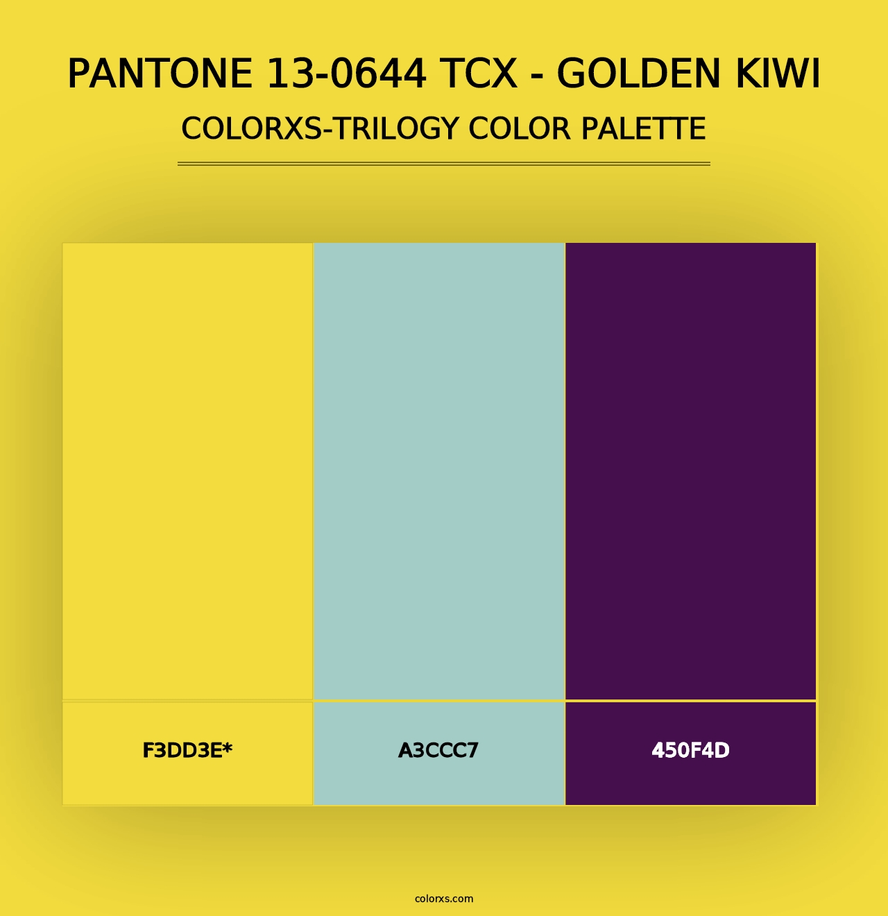 PANTONE 13-0644 TCX - Golden Kiwi - Colorxs Trilogy Palette