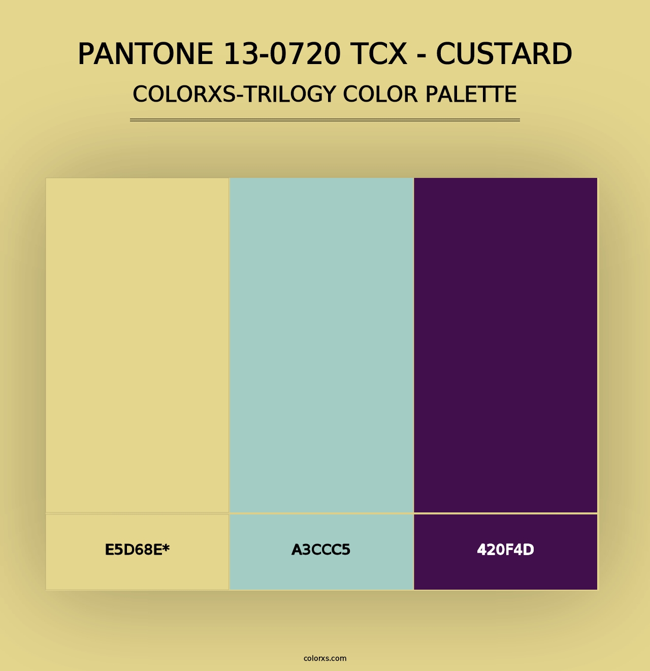 PANTONE 13-0720 TCX - Custard - Colorxs Trilogy Palette