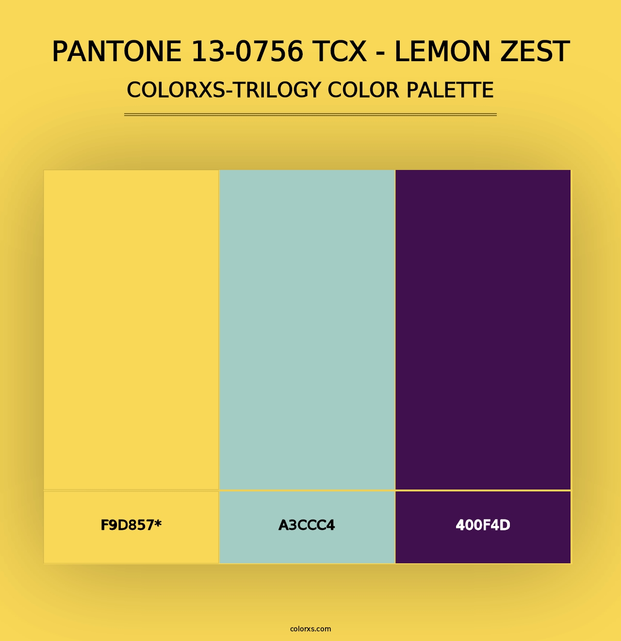 PANTONE 13-0756 TCX - Lemon Zest - Colorxs Trilogy Palette